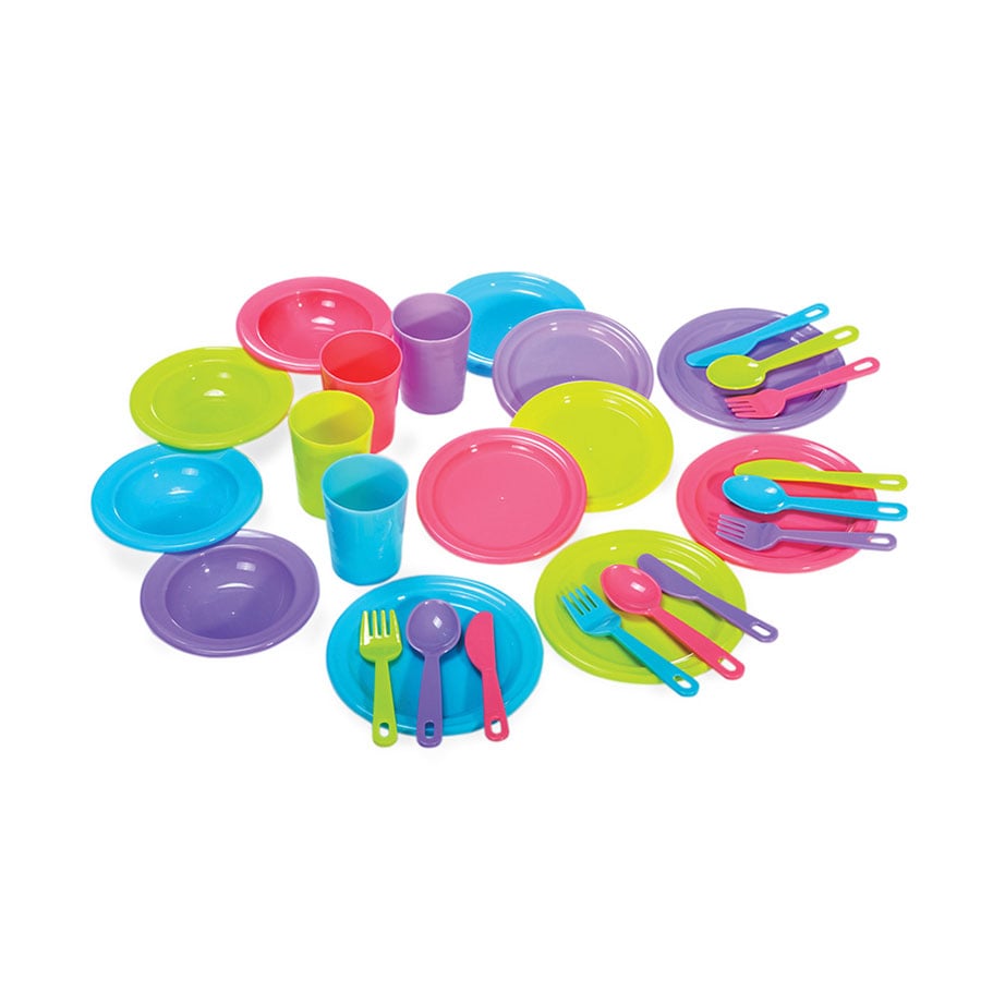 Nowa Szkola Kids dining set, pastel colors, 28 pcs