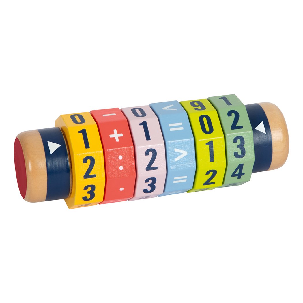 Small Foot Rotating Wooden Calculator
