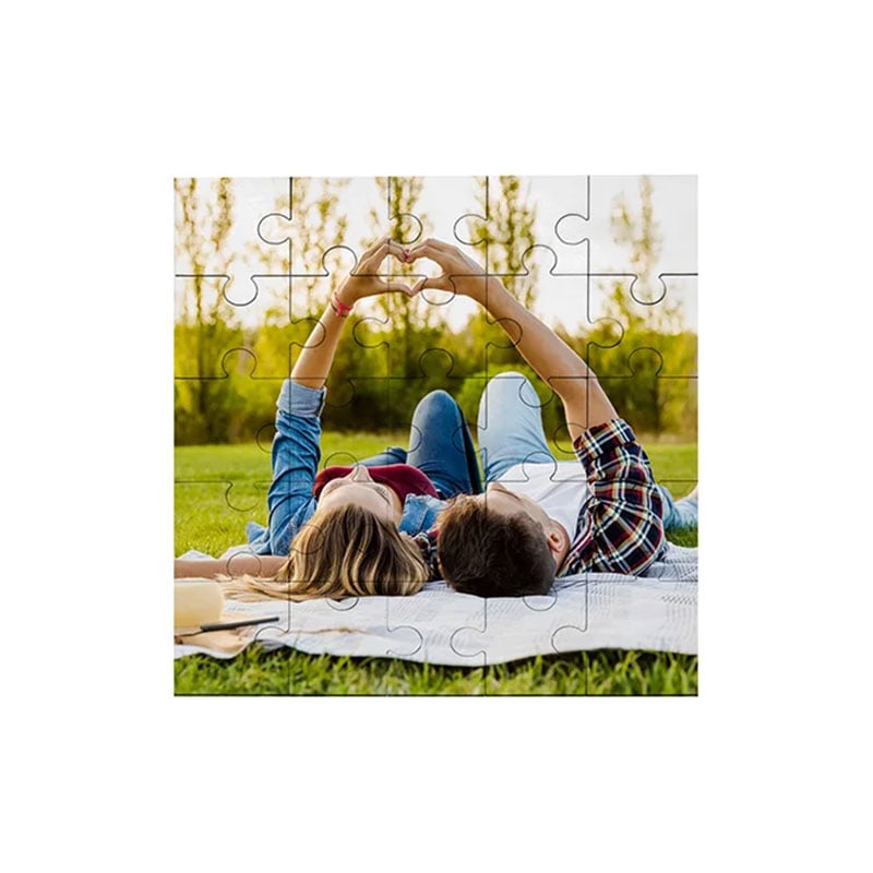 BESTSUB Puzzle, square, MDF, 17 x 17 cm, 25 pieces, customizable