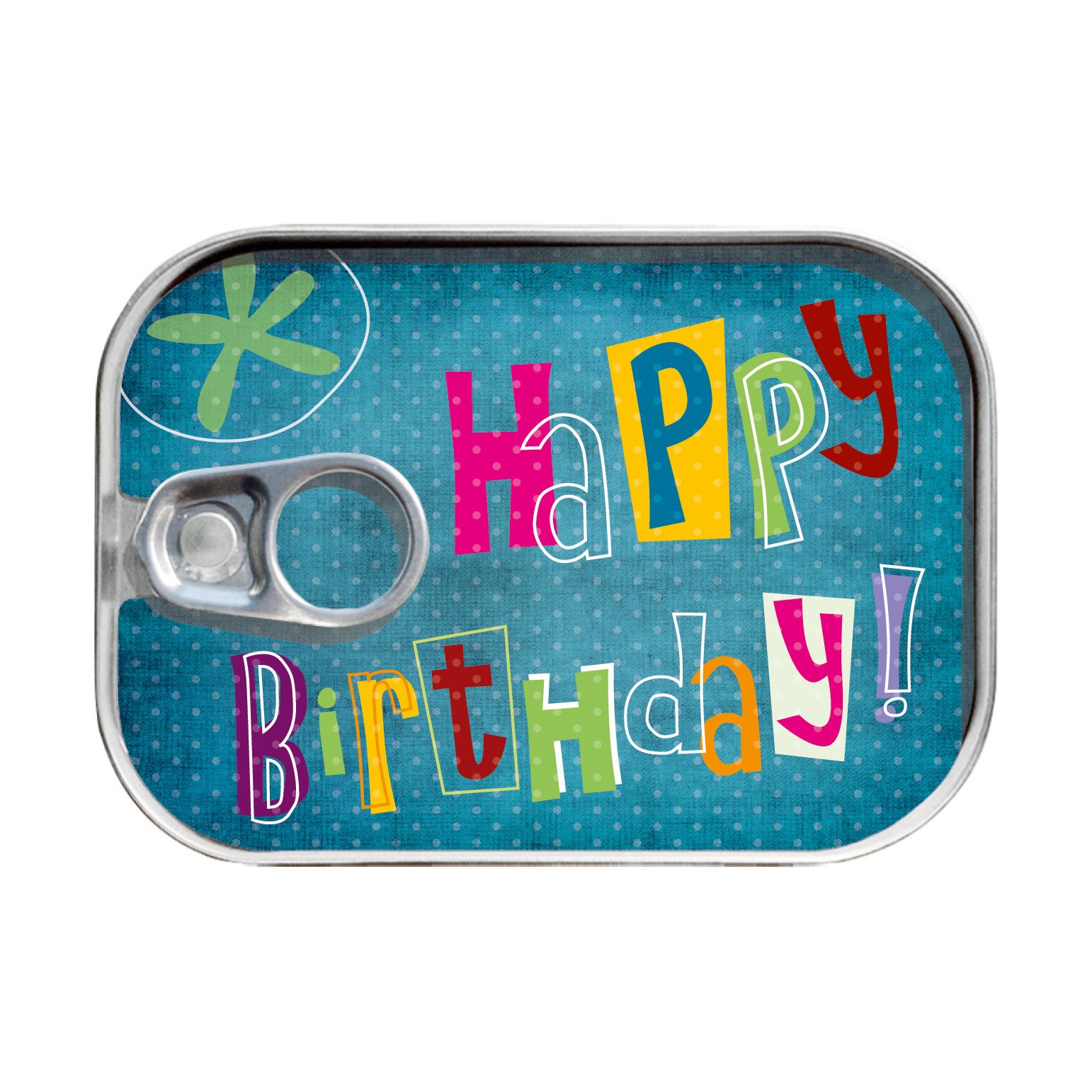 Gespaensterwald Card-can, Happy Birthday, blue