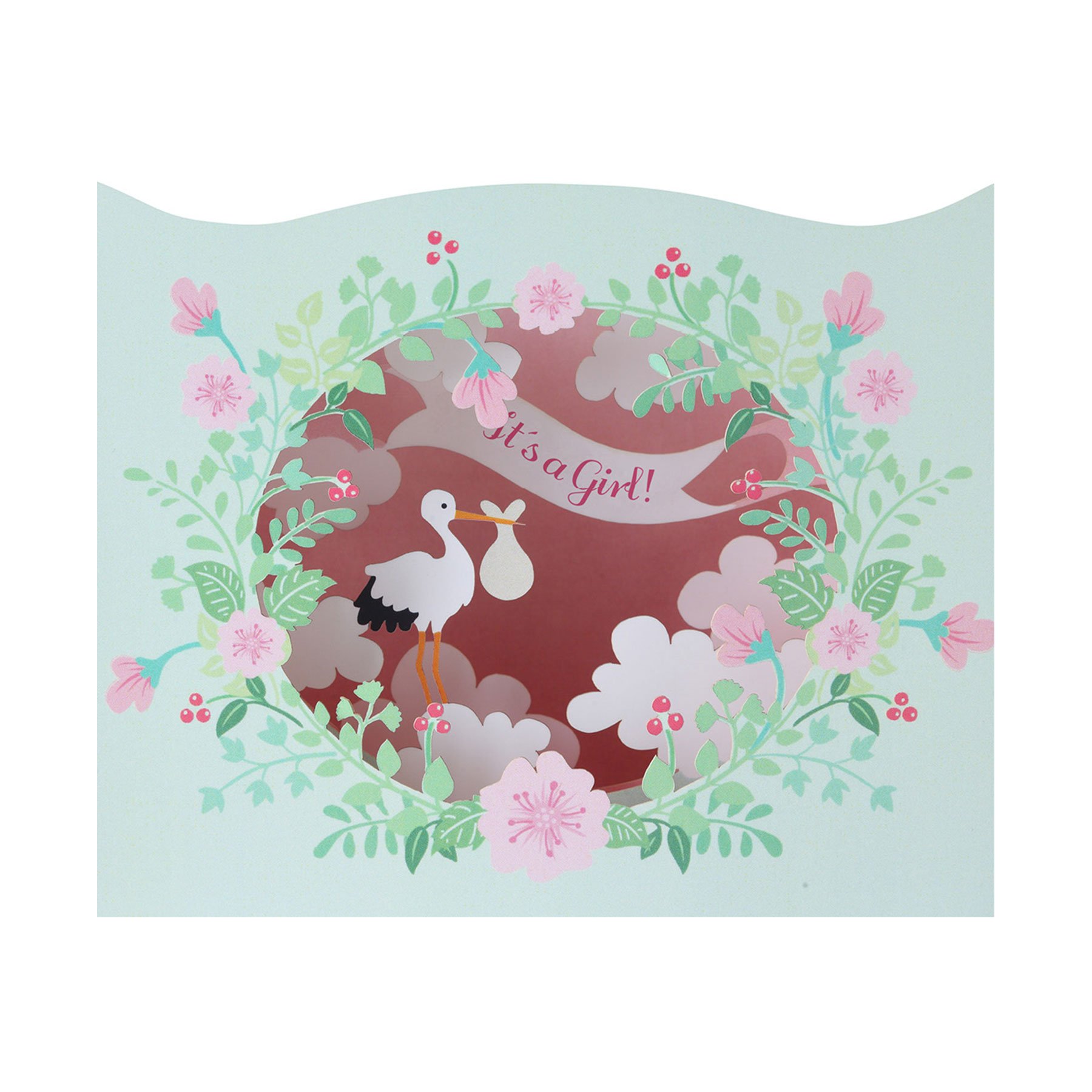 Gespaensterwald 3D card, It's a Girl