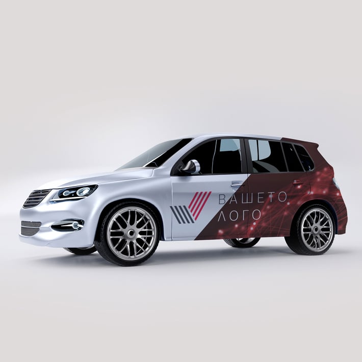 Печат върху бяло PVC фолио, гланц, на m2