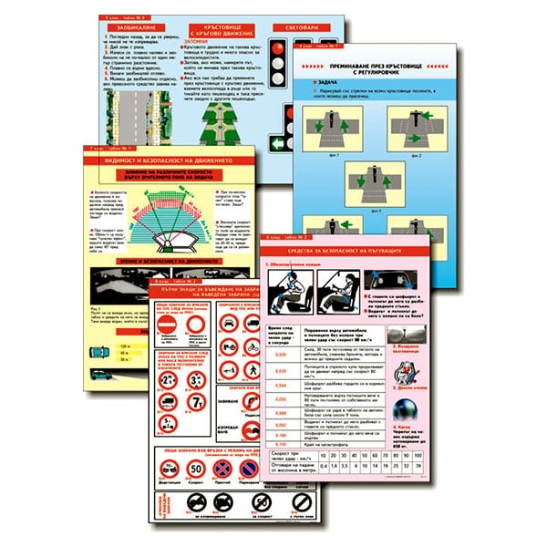 Traffic Safety Board, for 4th grade, 6 pieces