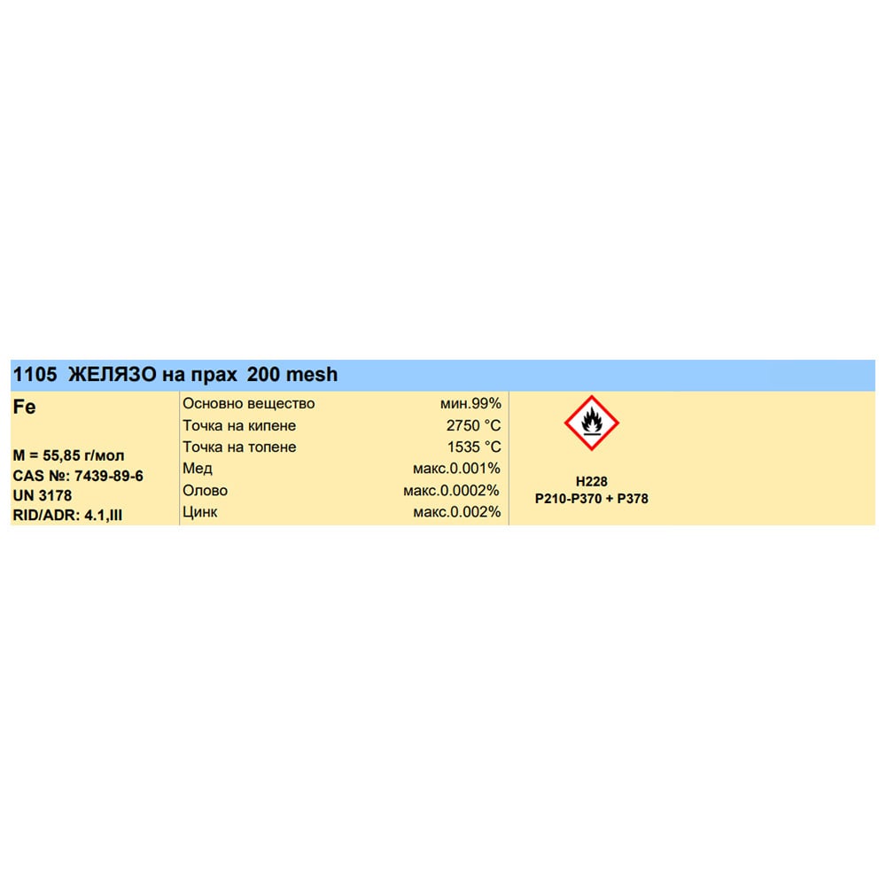 Iron powder, 100 g