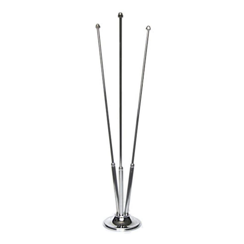 Desktop chrome flag stand, triple