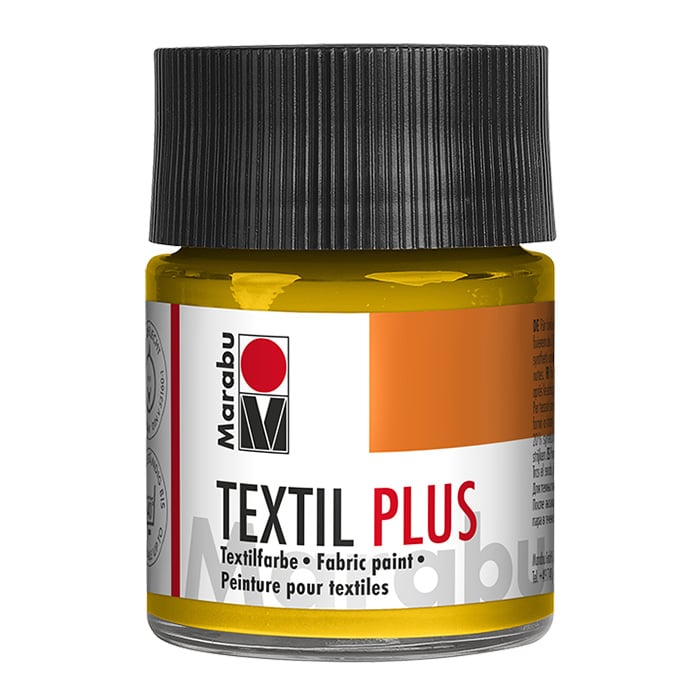 Marabu Textil Plus Fabric Paint, 50 ml, 021, medium yellow