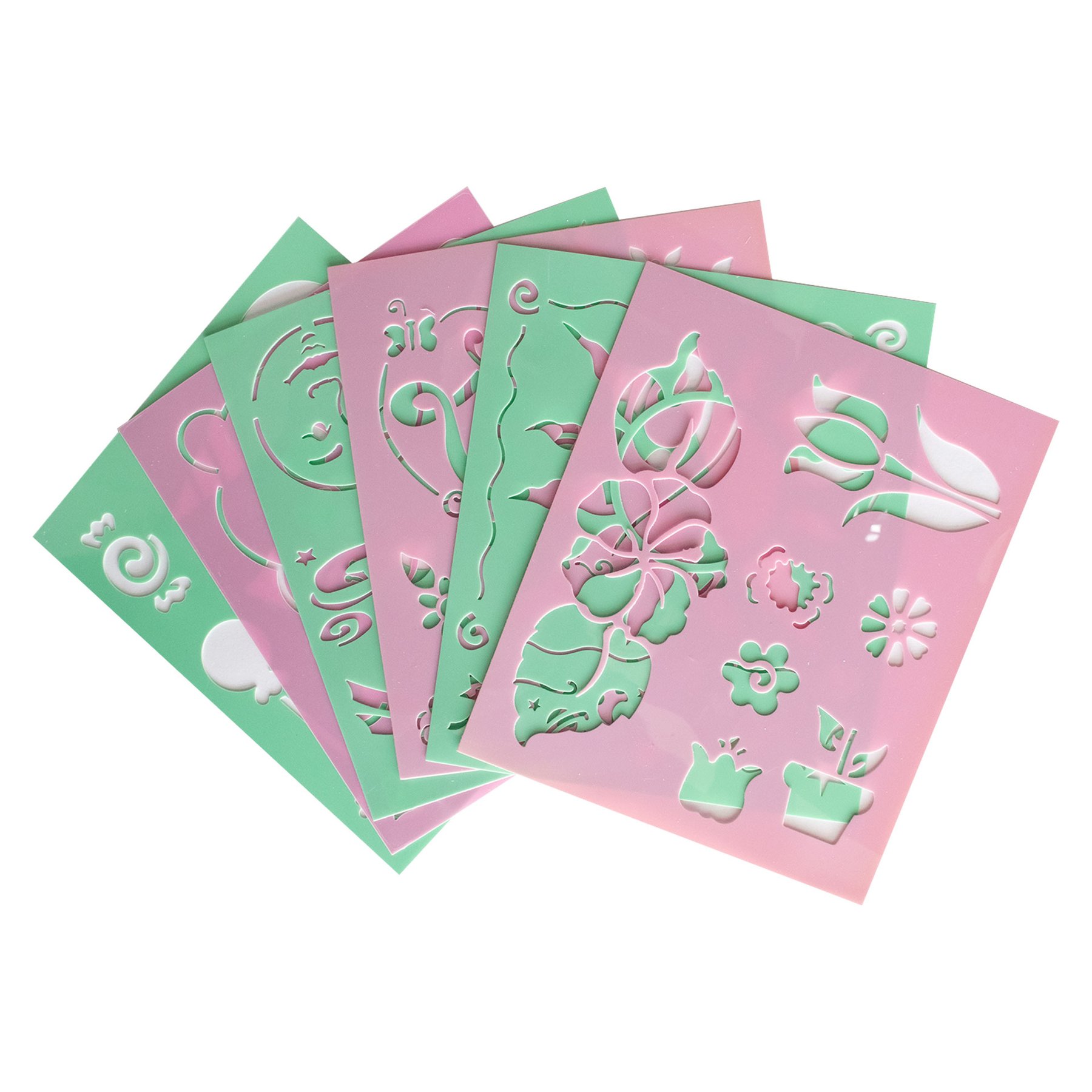 Drawing stencil, 6 motifs