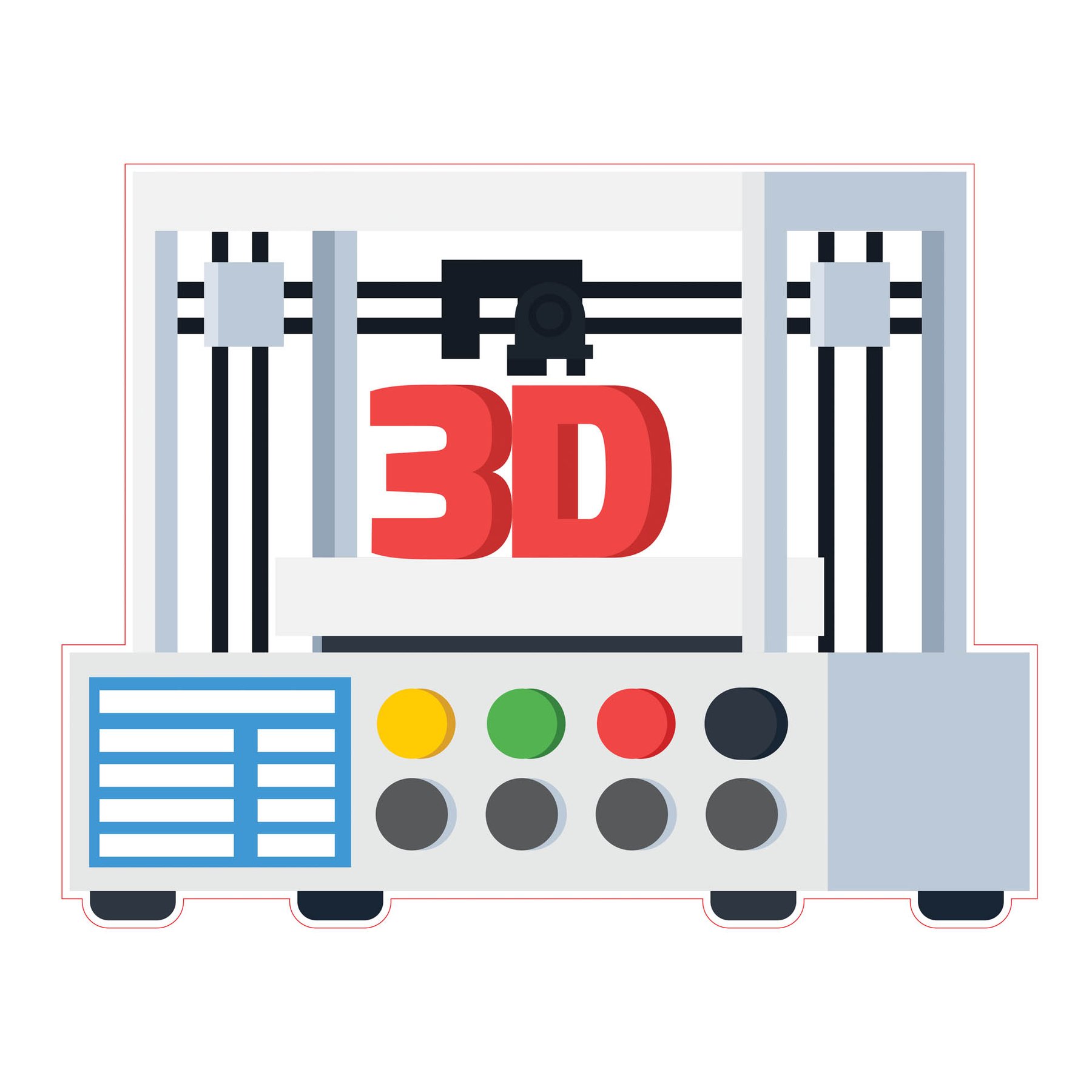 STEM Sticker, Design & 3D Prototyping, set A5, 50 cm, sticker 3