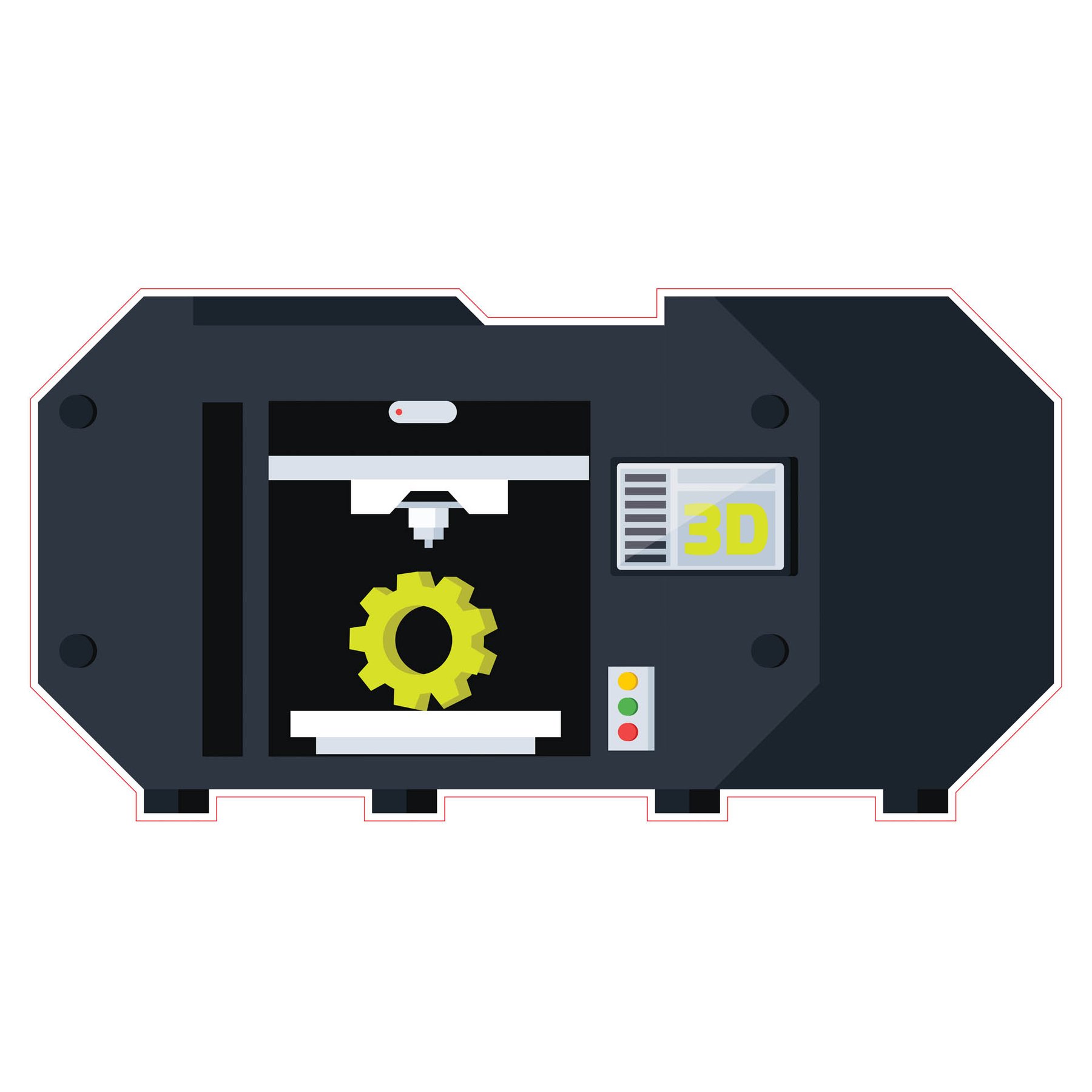 STEM Sticker, Design and 3D Prototyping, Set A5, 50 cm, Sticker 7