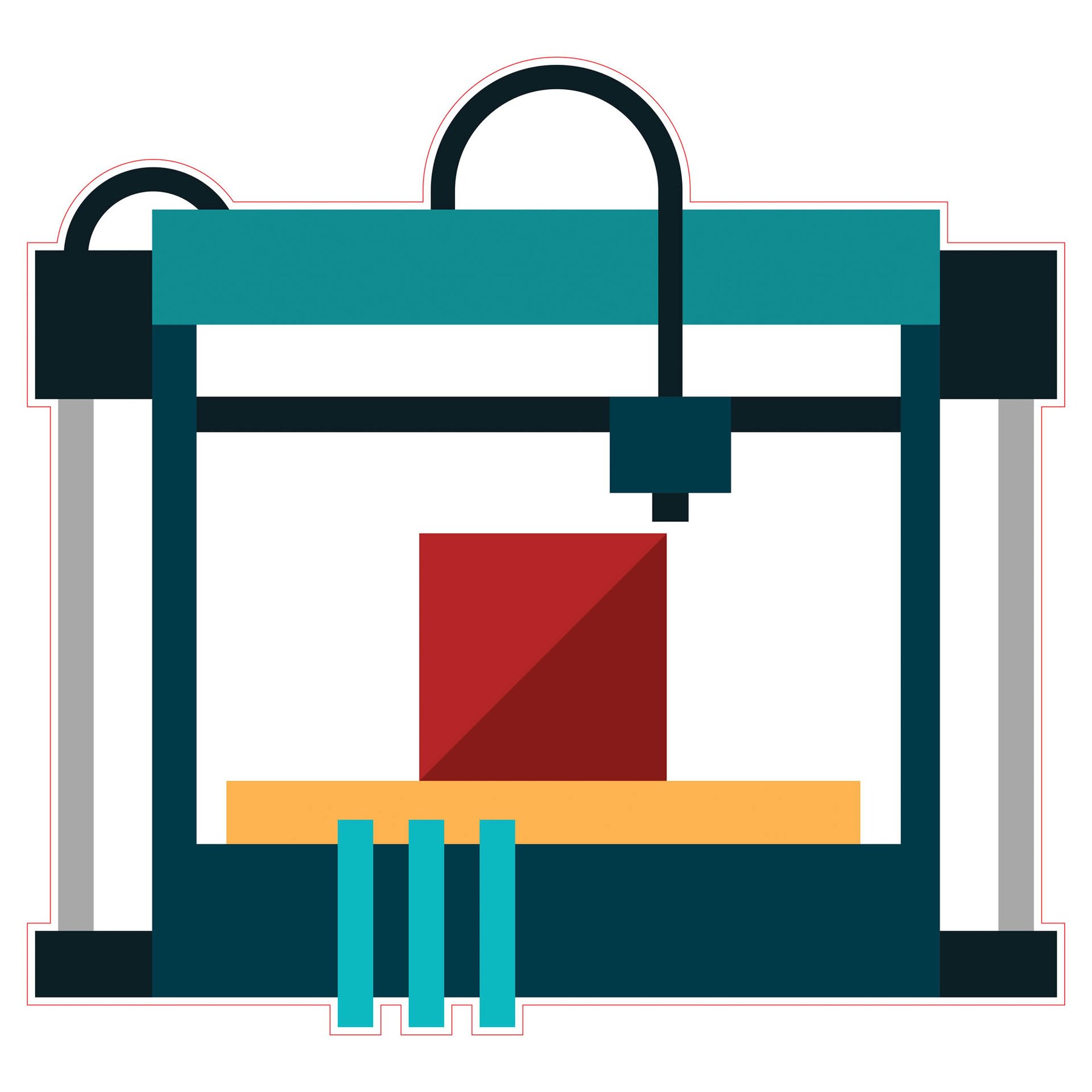 STEM Sticker, Design and 3D prototyping, set A6, 50 cm, sticker 4