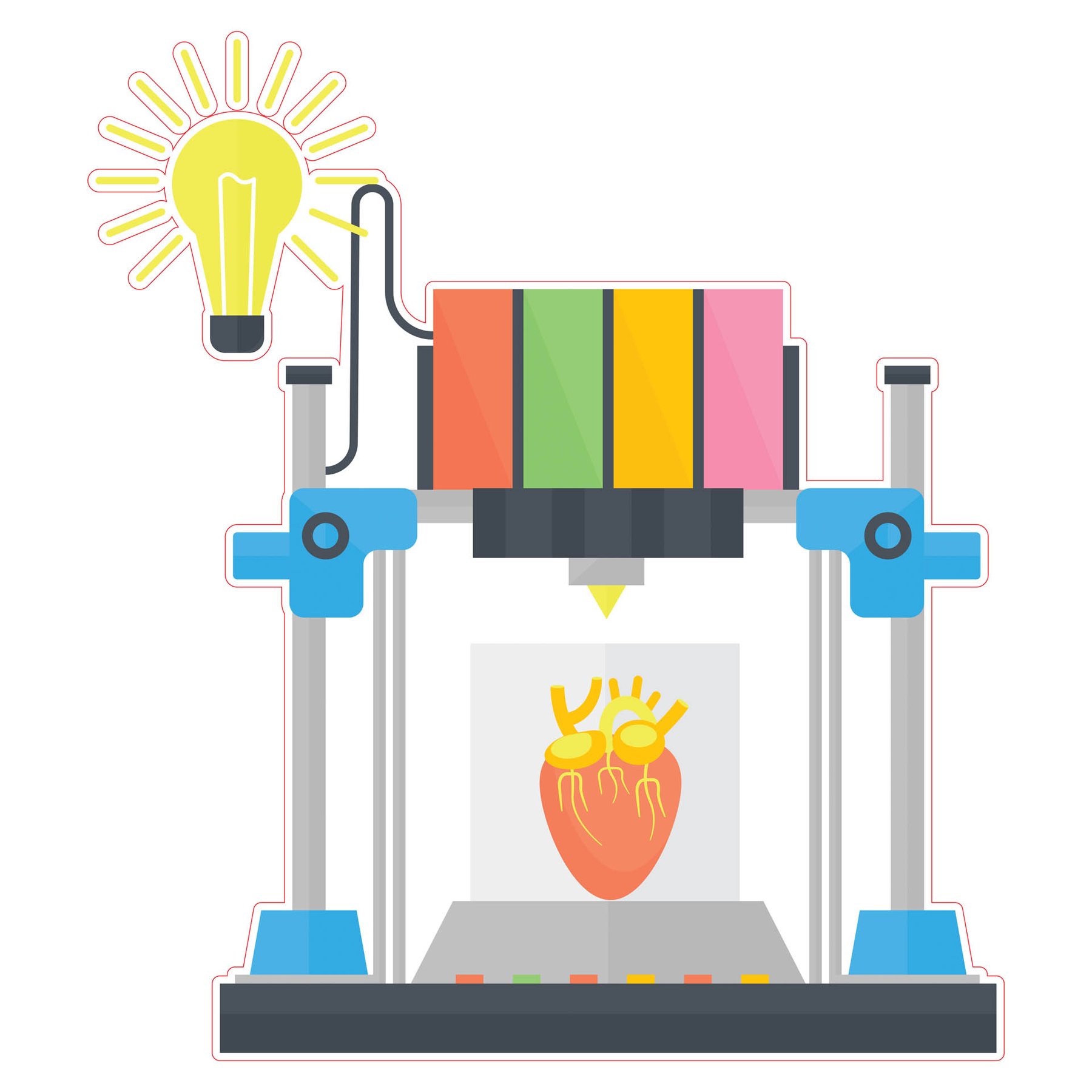 STEM Sticker, Design and 3D Prototyping, Set A9, 50 cm, Sticker 1