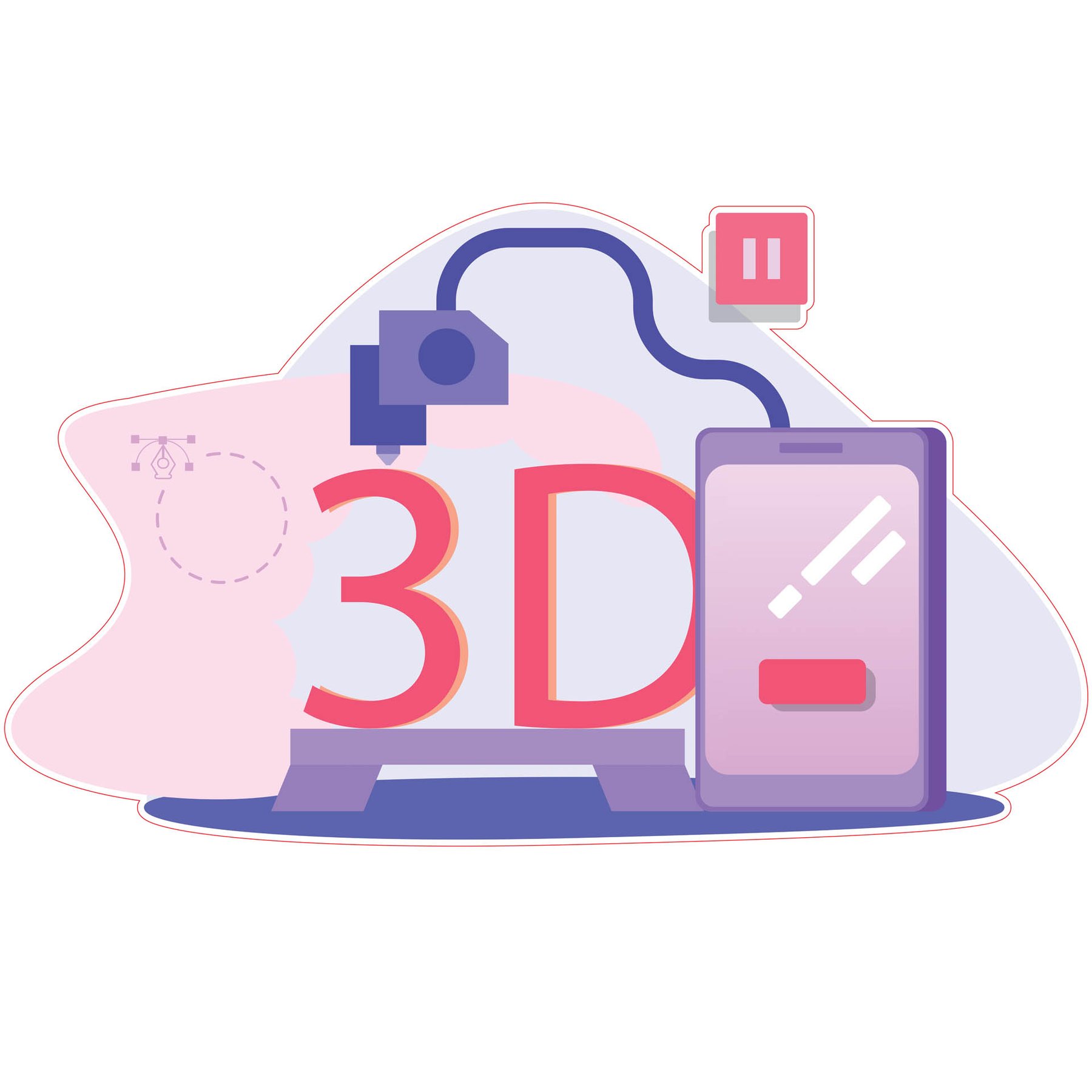 STEM Sticker, Design and 3D Prototyping, Set A10, 50 cm, Sticker 7