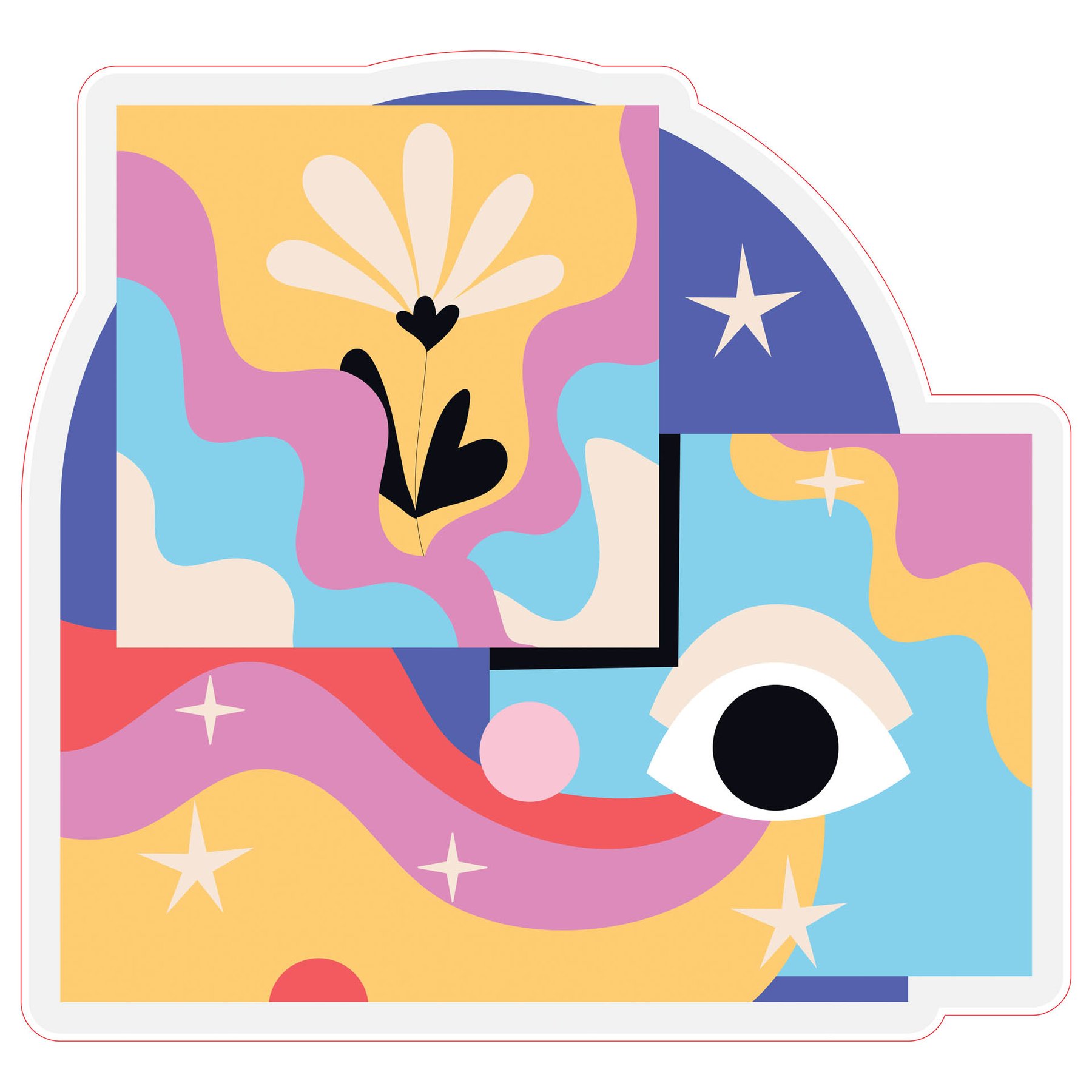 STEM Sticker, Digital Arts Hall, Set B8, 50 cm, Sticker 3