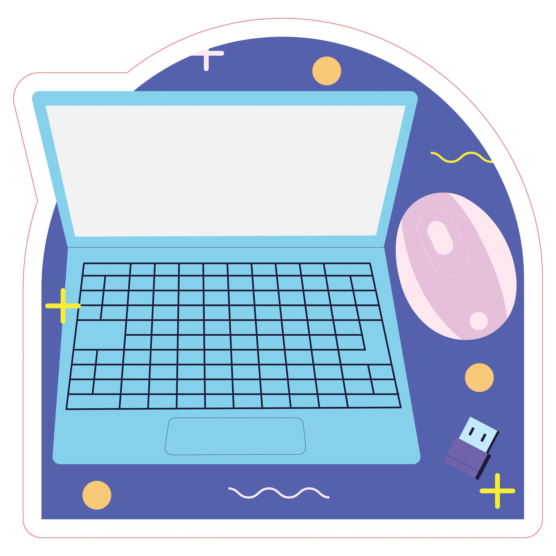 STEM Sticker, Digital Arts Room, set B9, 50 cm, sticker 8