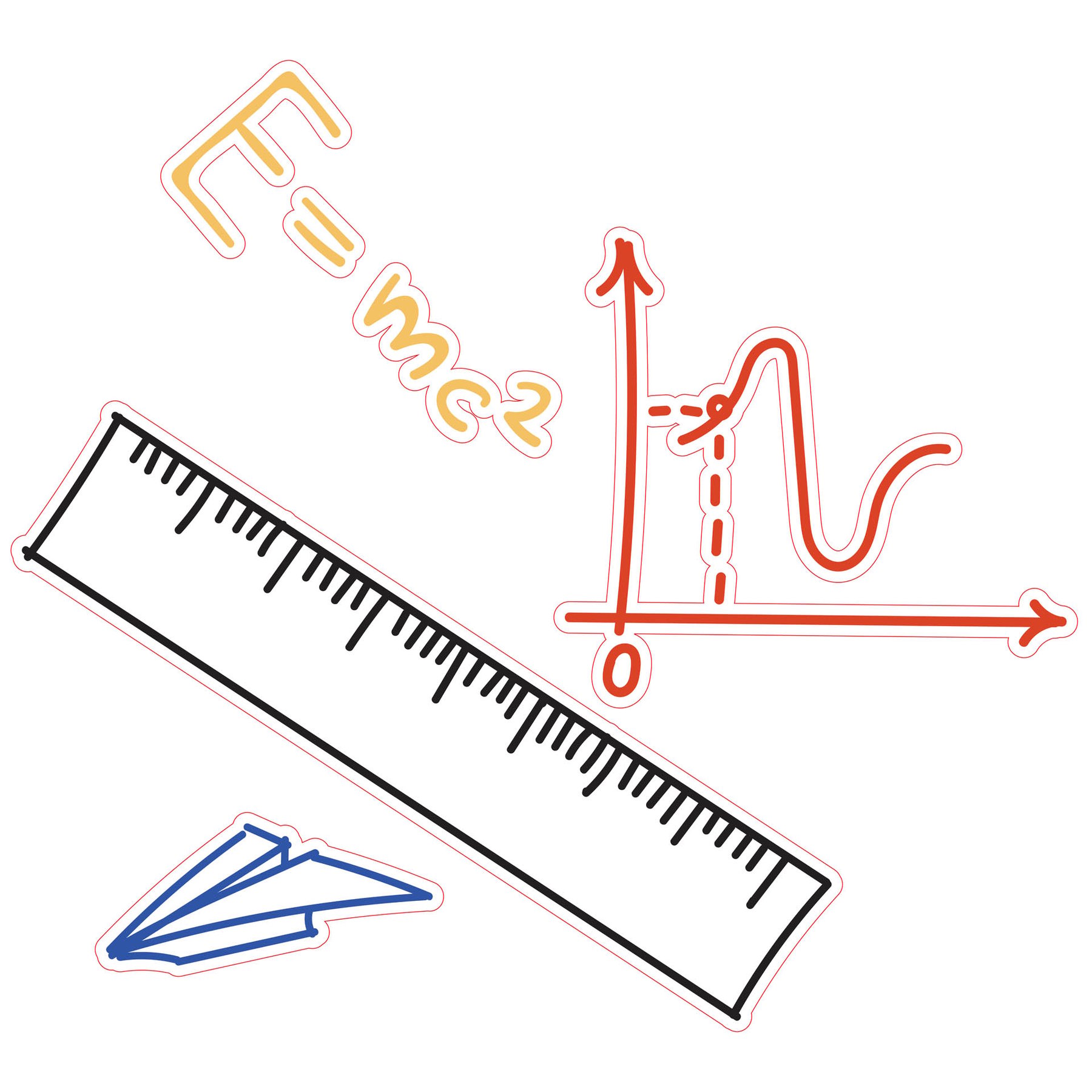 STEM Sticker, Mathematics and Informatics - Mathematics, Set D6, 50 cm, Sticker 8