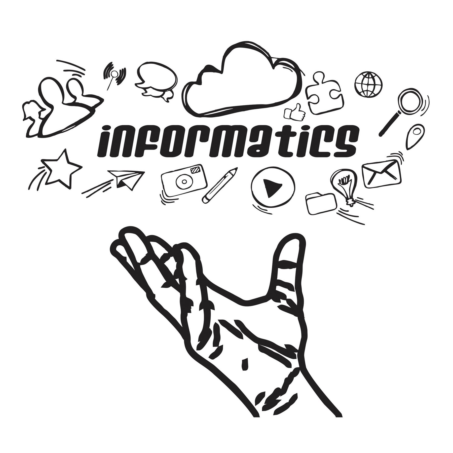 STEM Sticker, Mathematics & Informatics - Informatics, set E5, 50 cm, sticker 1