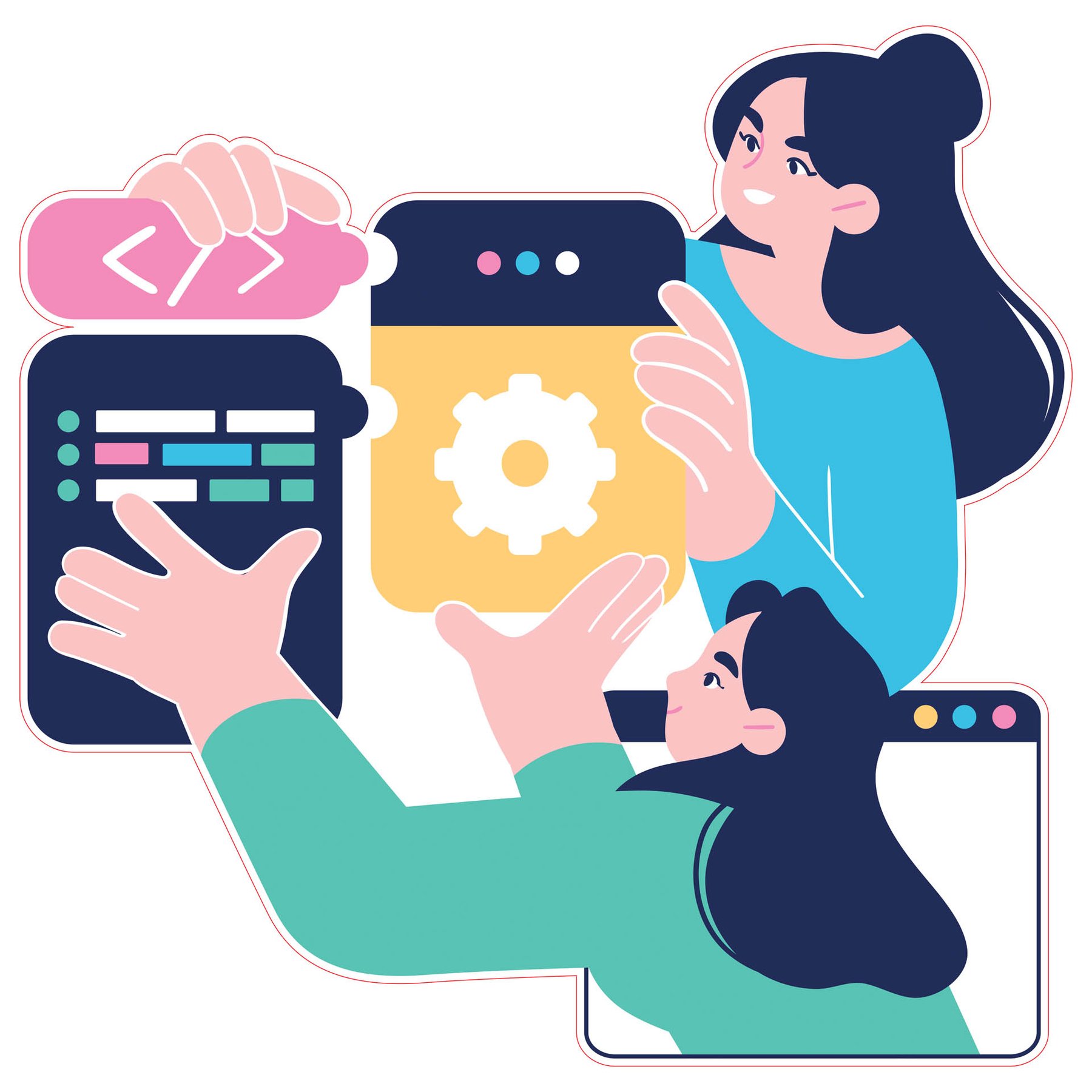 STEM Sticker, Mathematics and Informatics – Informatics, Set E9, 50 cm, Sticker 7