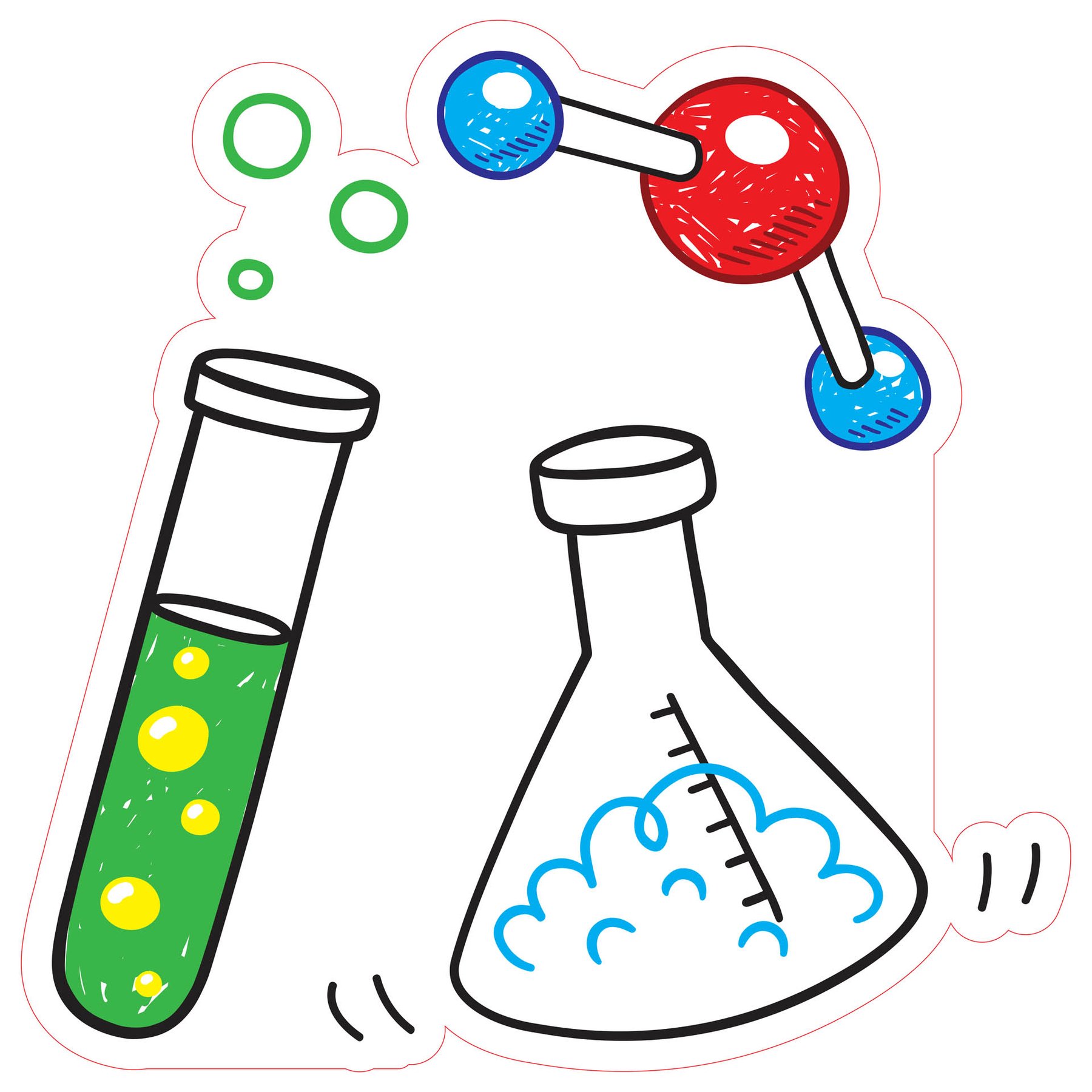 STEM Sticker, Natural Sciences - Chemistry, set H5, 50 cm, sticker 4