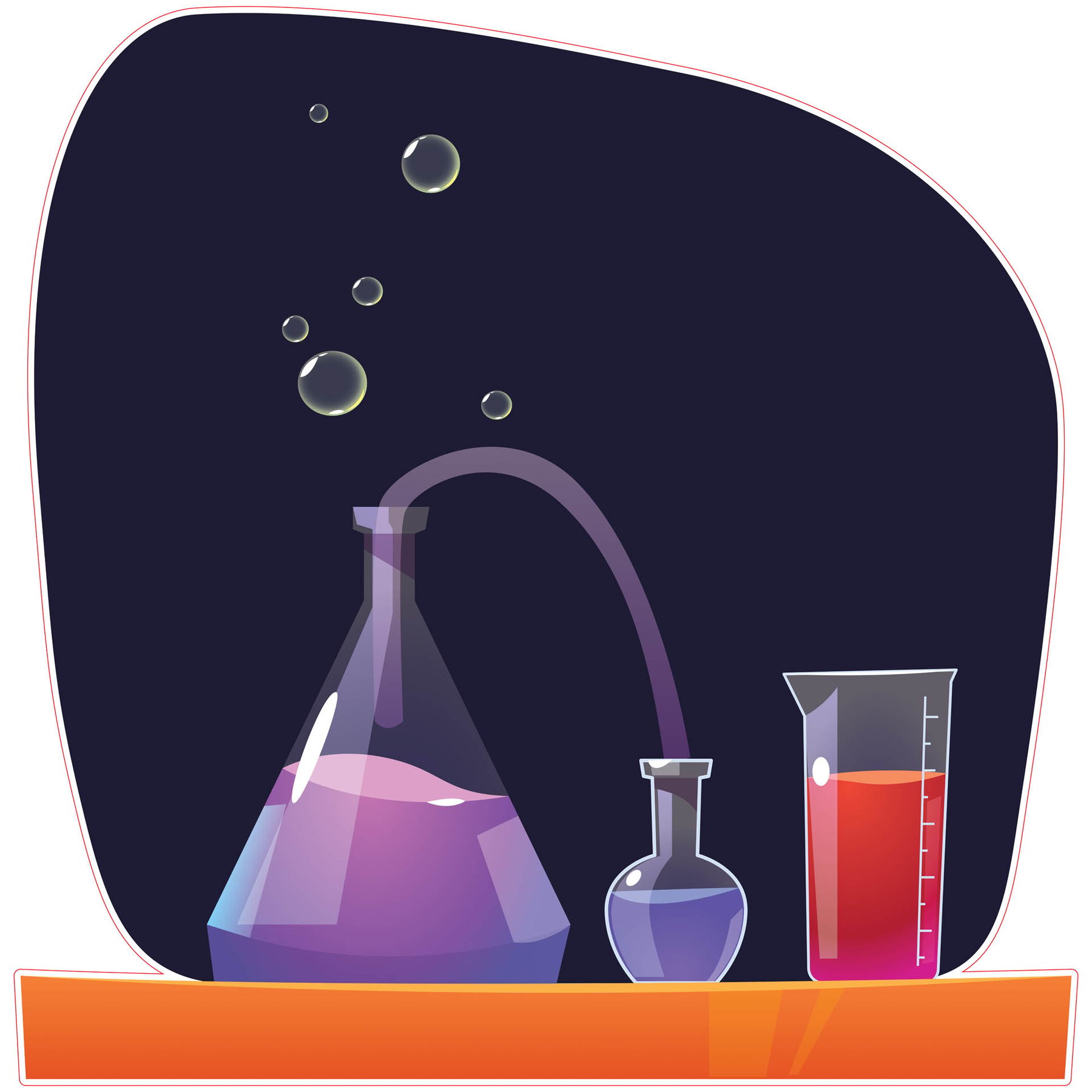 STEM Sticker, Natural Sciences – Chemistry, Set H9, 50 cm, Sticker 8