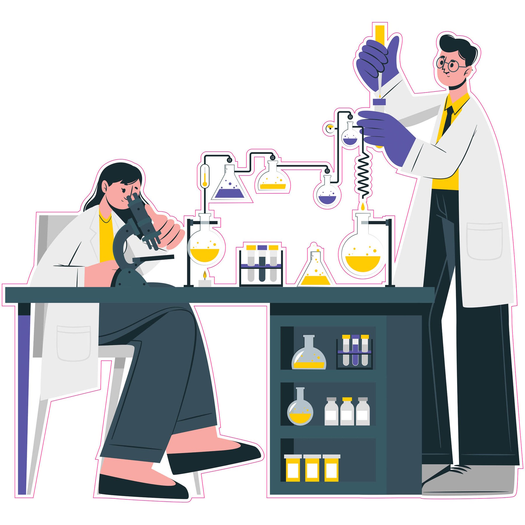 STEM Sticker, Natural sciences - Chemistry, set H10, 50 cm, sticker 8
