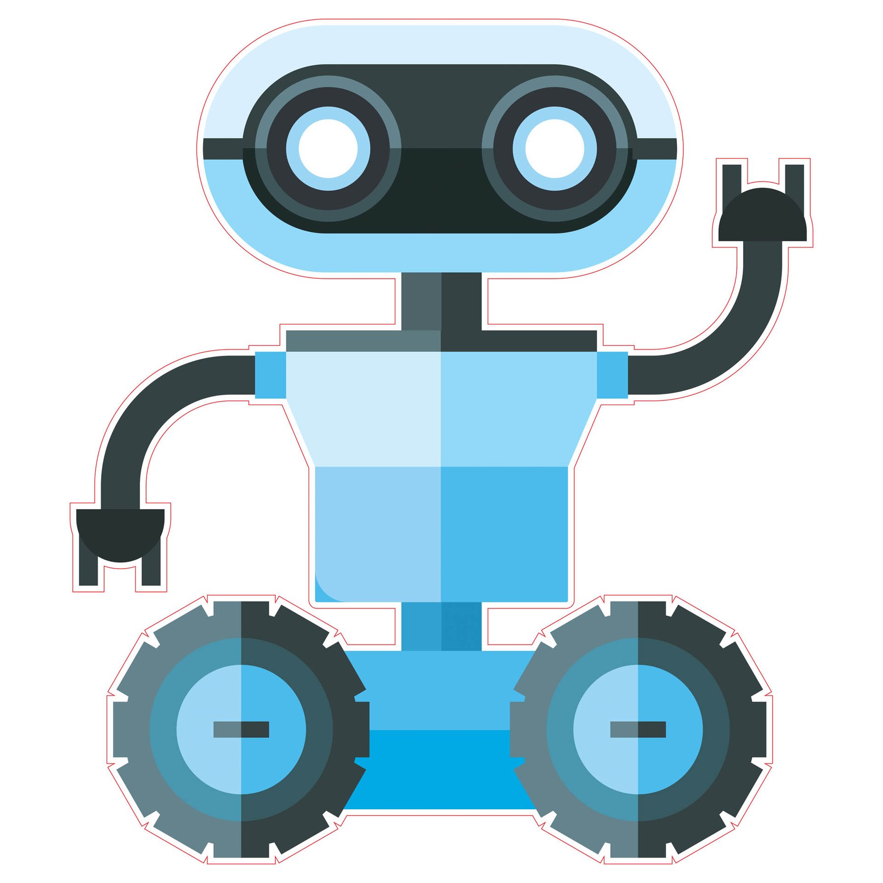 STEM Sticker, Robotics and cyber-physical systems, set I7, 50 cm, sticker 1