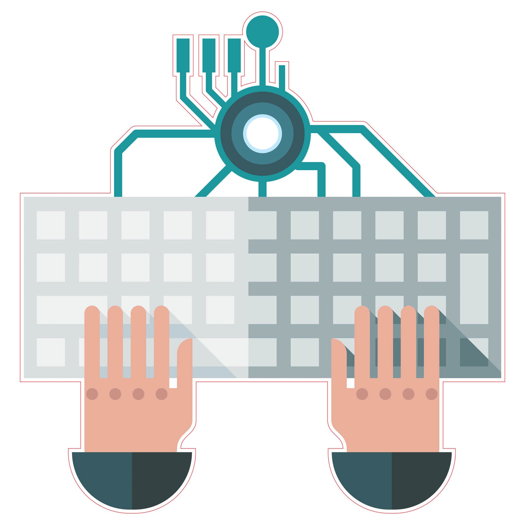 STEM Sticker, Robotics and cyber-physical systems, set I7, 50 cm, sticker 7