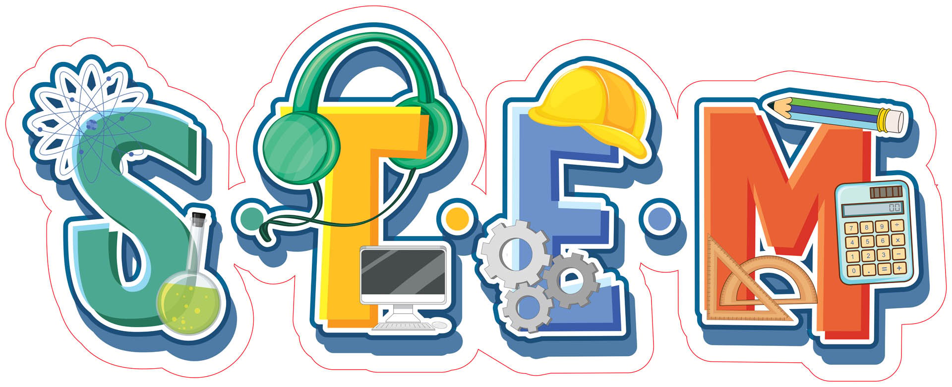 STEM Sticker, Entrance STEM zone, set J1, 50 cm, sticker 3