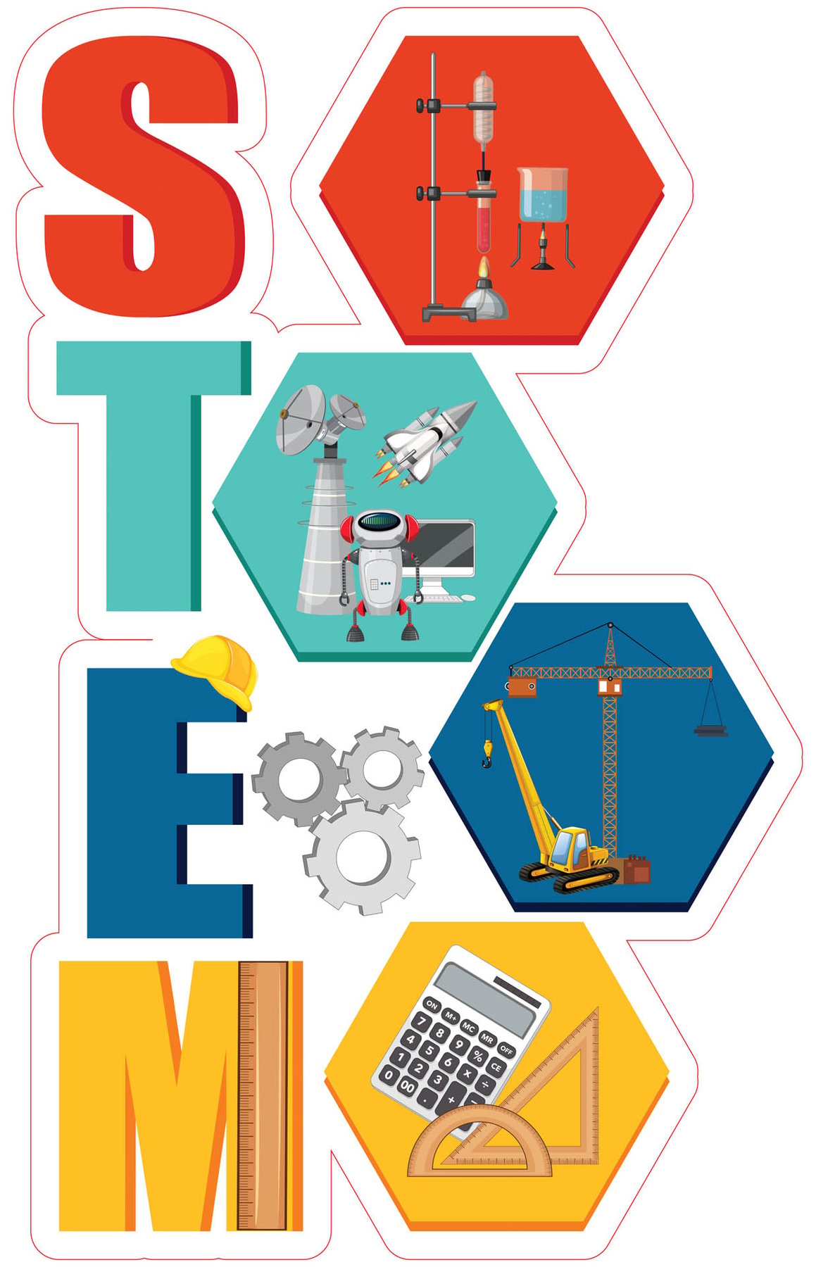 STEM Sticker, STEM entrance, set J1, 50 cm, sticker 6