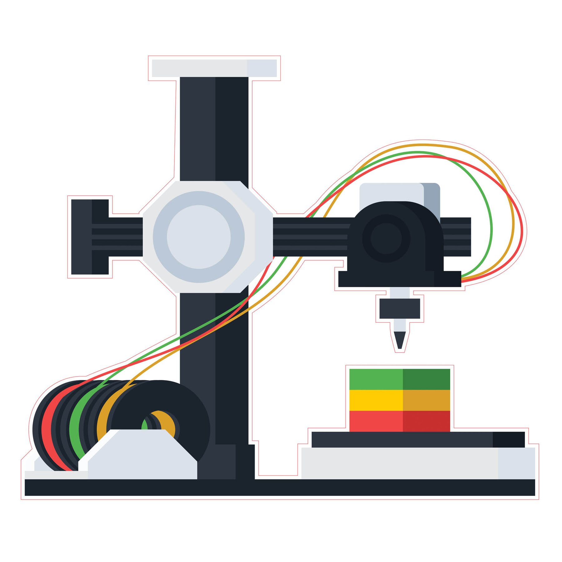 STEM Sticker, Design and 3D Prototyping, set A5, 80 cm, sticker 5