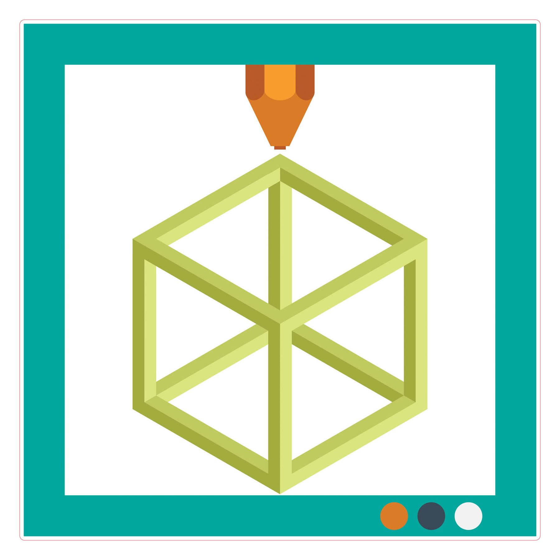 STEM Sticker, Design and 3D Prototyping, Set A7, 80 cm, Sticker 2