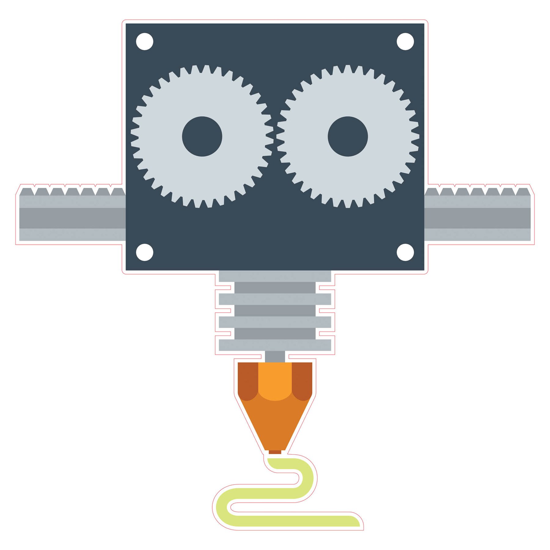 STEM Sticker, Design and 3D Prototyping, set A7, 80 cm, sticker 4