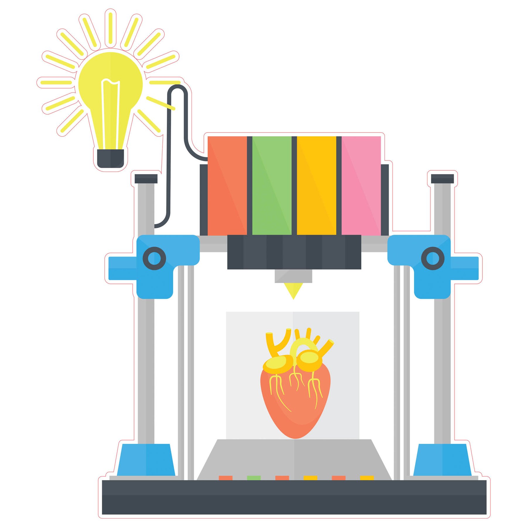 STEM Sticker, Design & 3D prototyping, set A9, 80 cm, sticker 1