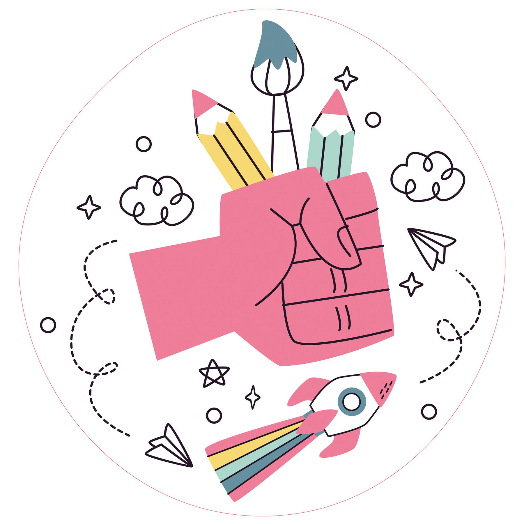 STEM Sticker, Digital Arts Hall, Set B10, 80 cm, Sticker 10
