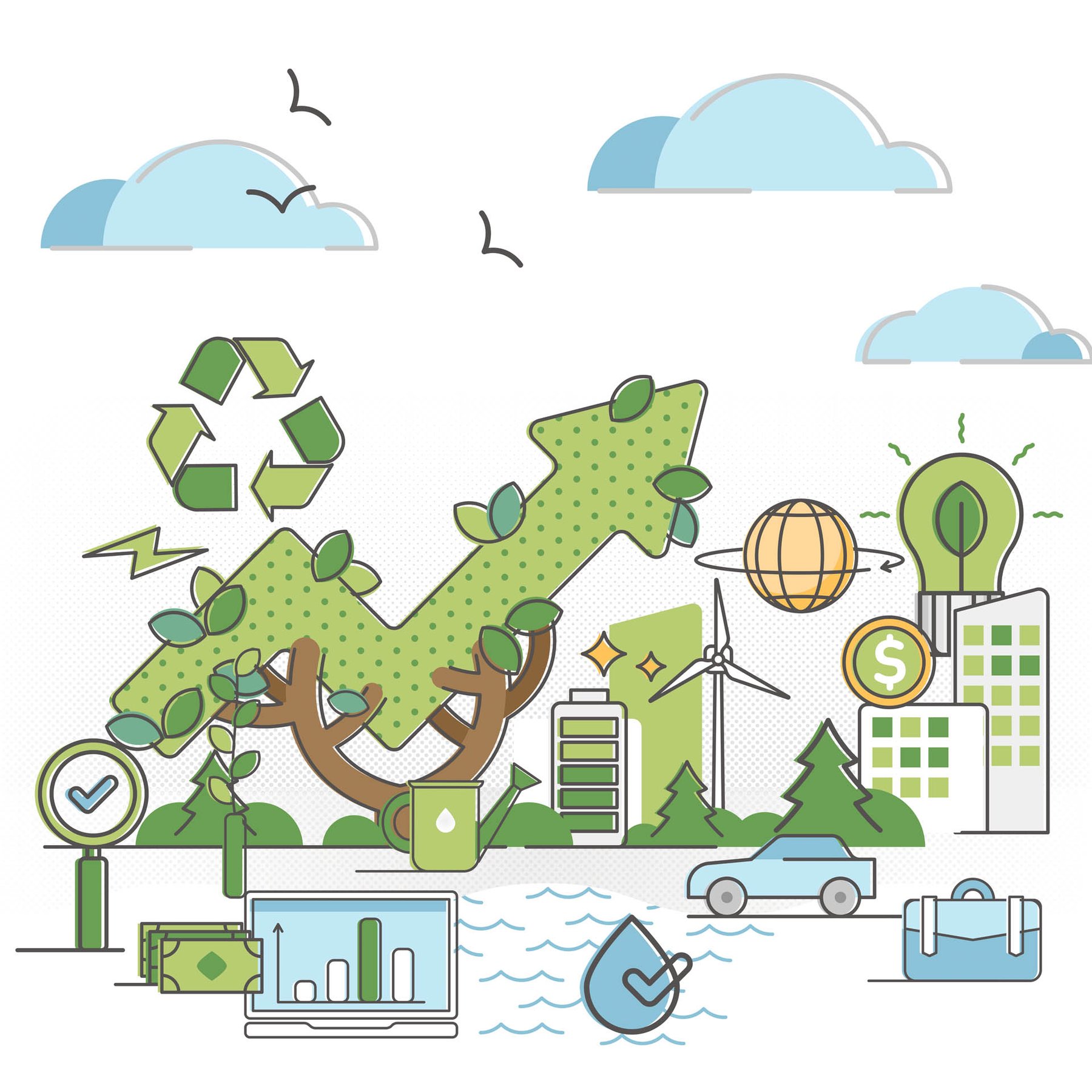 STEM Sticker, Green Technologies & Sustainability, set C6, 80 cm, sticker 10