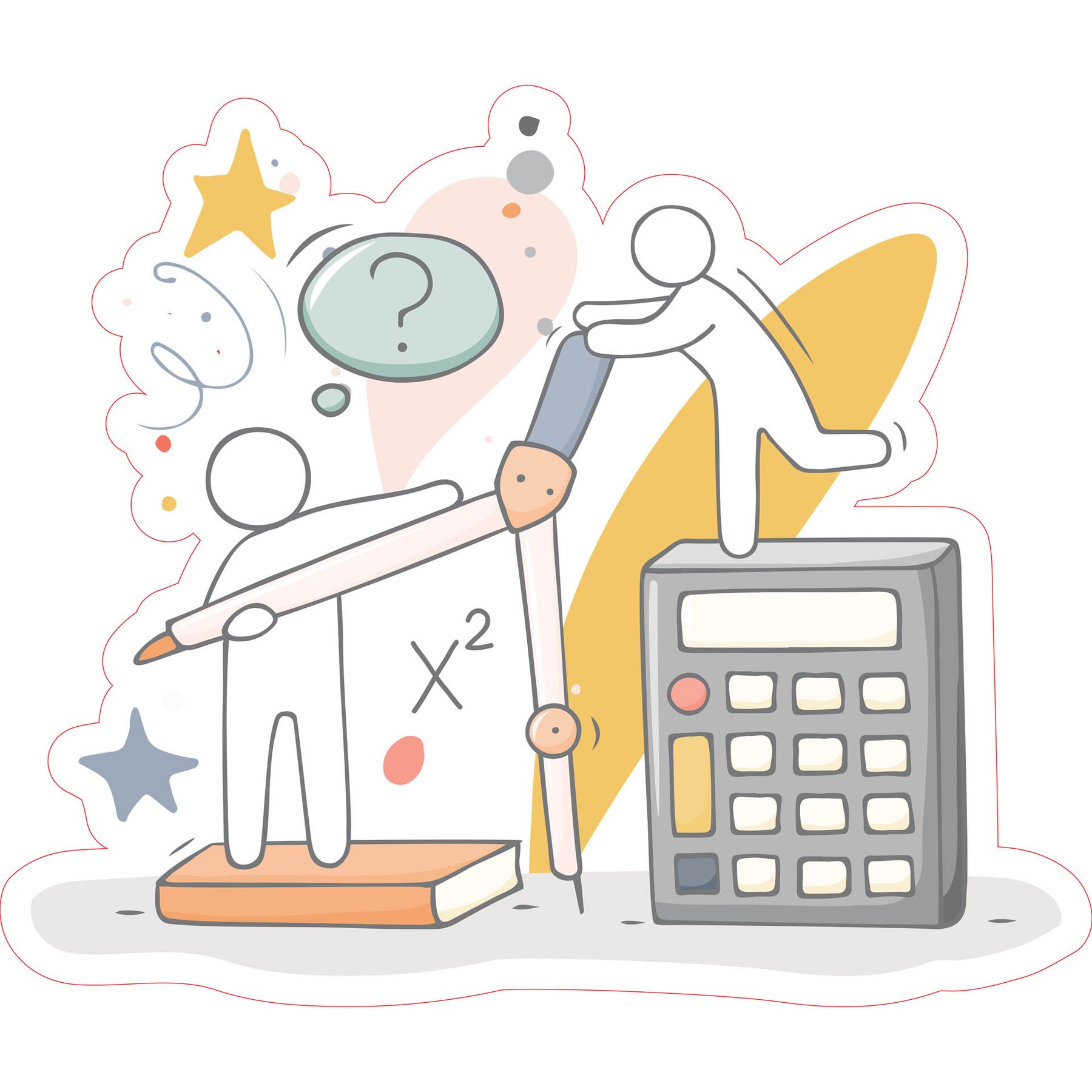STEM Sticker, Mathematics and Informatics - Mathematics, set D5, 80 cm, sticker 3