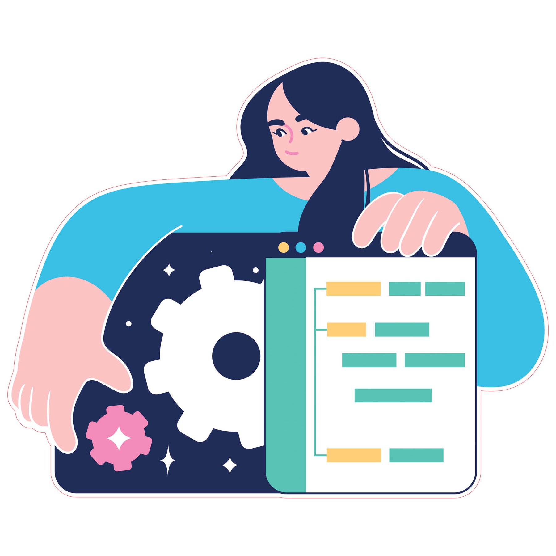 STEM Sticker, Mathematics and Informatics – Informatics, Set E9, 80 cm, Sticker 9