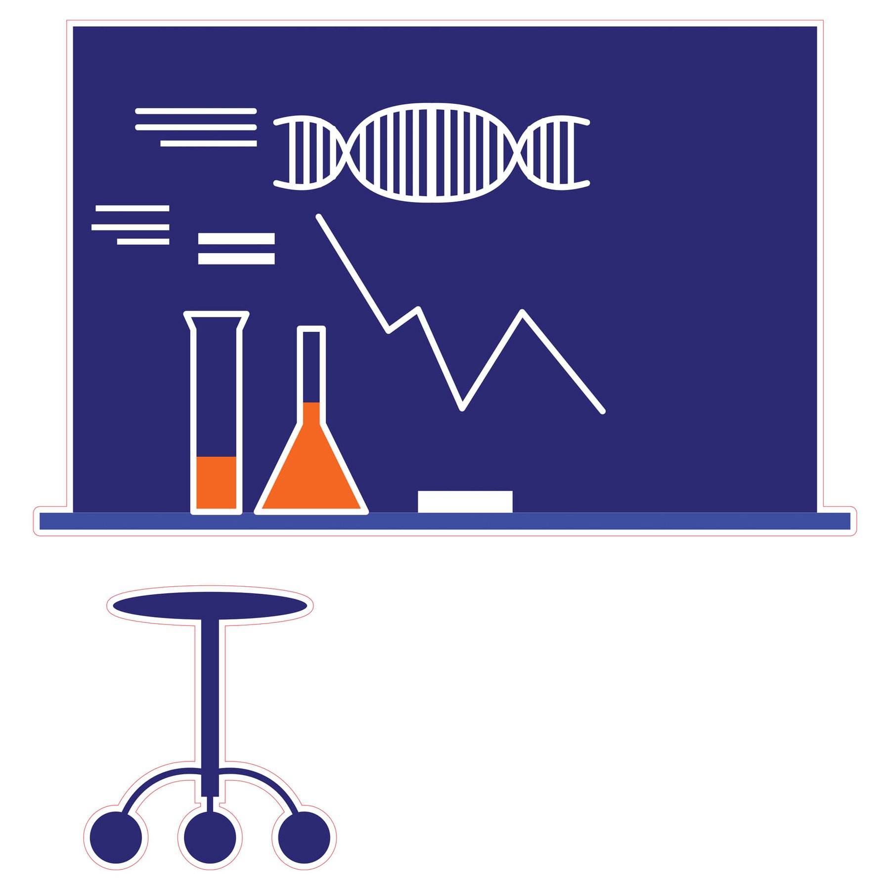 STEM Sticker, Natural Sciences - Biology, Set F9, 80 cm, Sticker 4