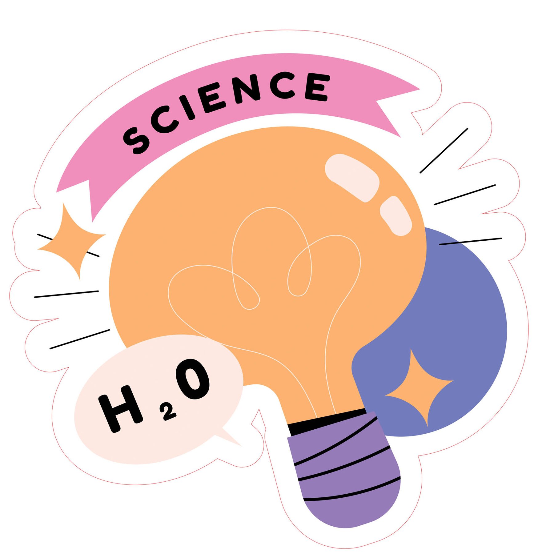 STEM Sticker, Natural Sciences - Physics, set G5, 80 cm, sticker 2