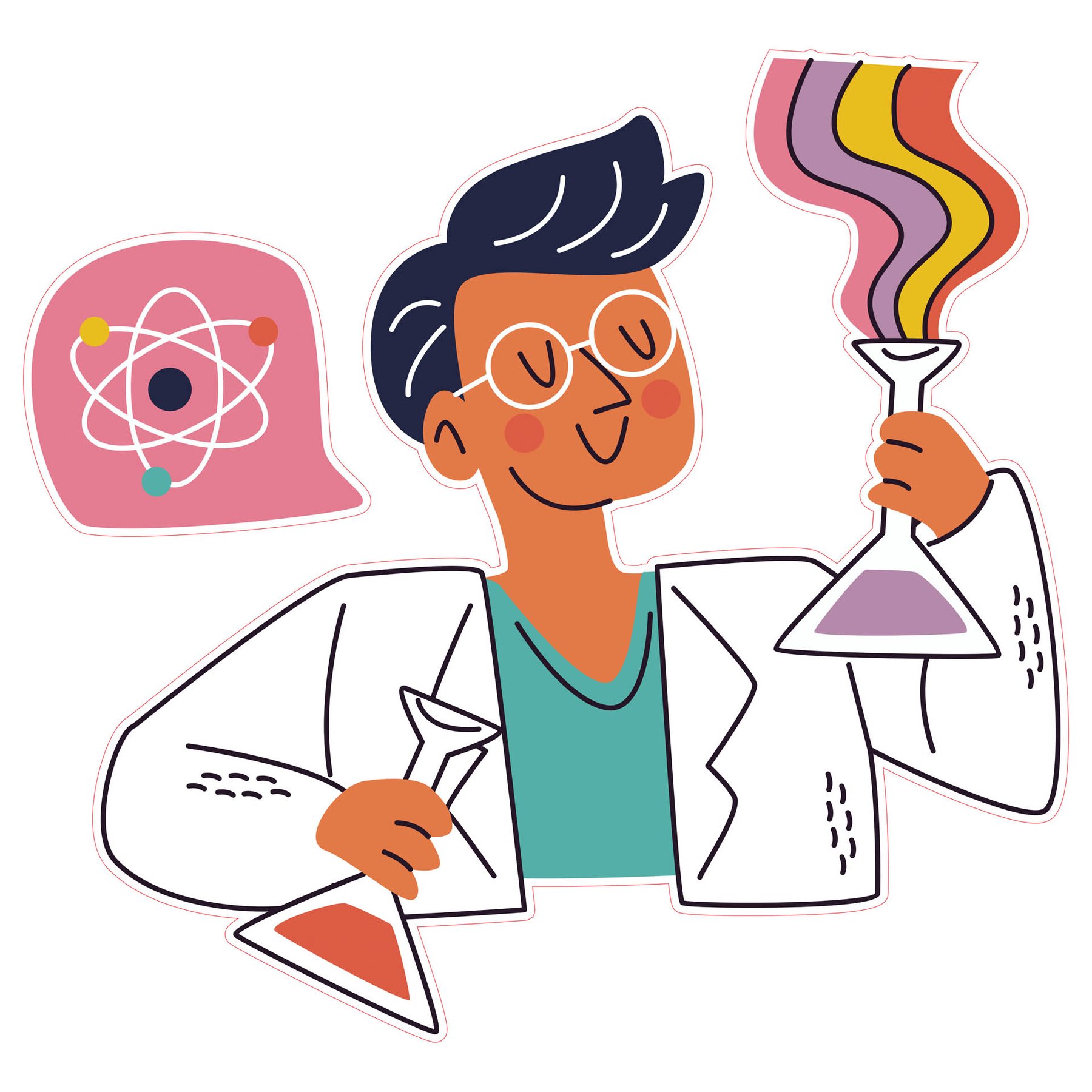 STEM Sticker, Natural Sciences - Physics, Set G6, 80 cm, Sticker 1