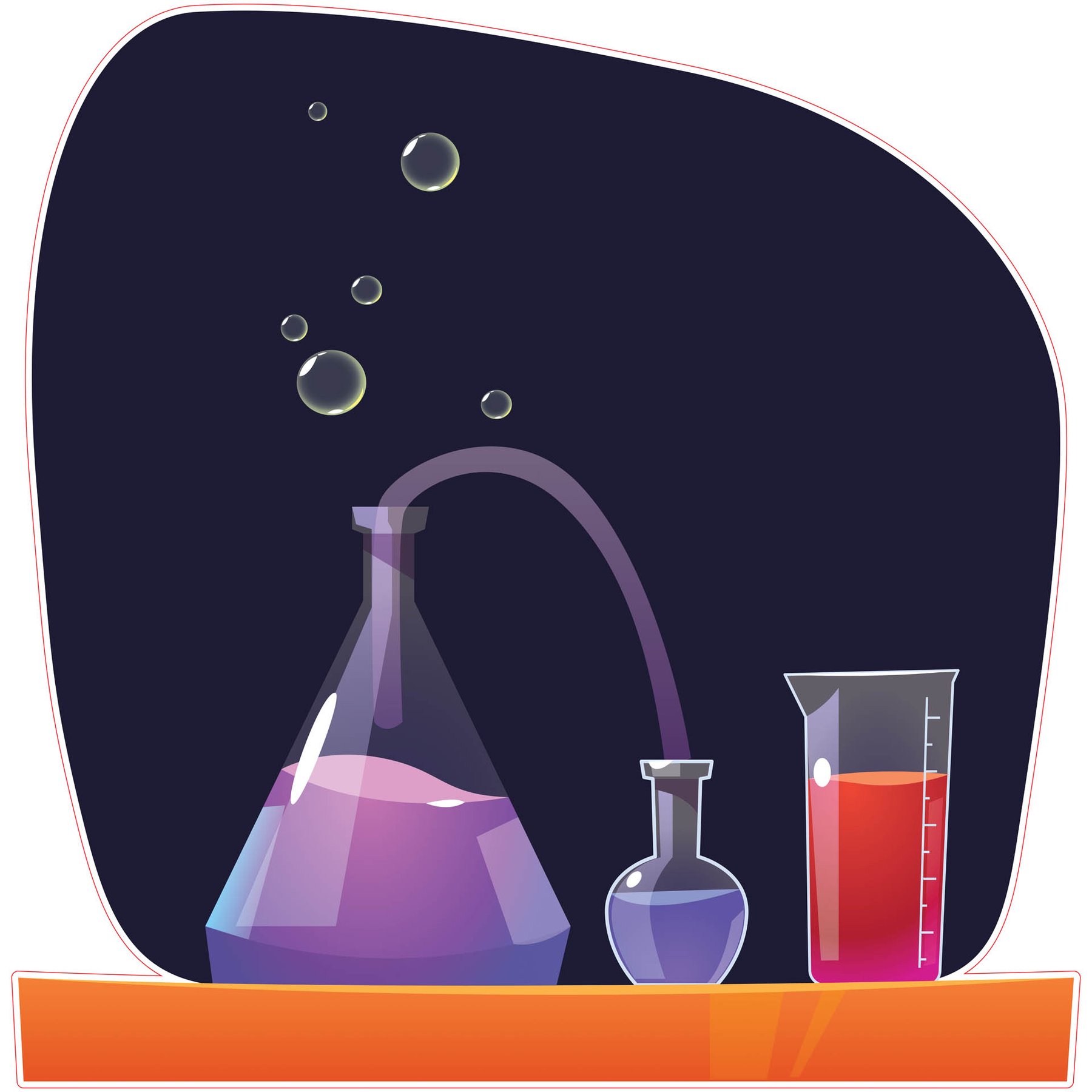 STEM Sticker, Natural Sciences - Chemistry, Set H9, 80 cm, Sticker 8