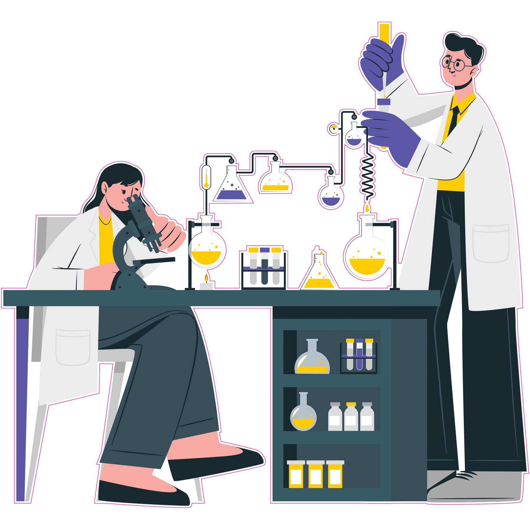 STEM Sticker, Natural Sciences - Chemistry, Set H10, 80 cm, Sticker 8