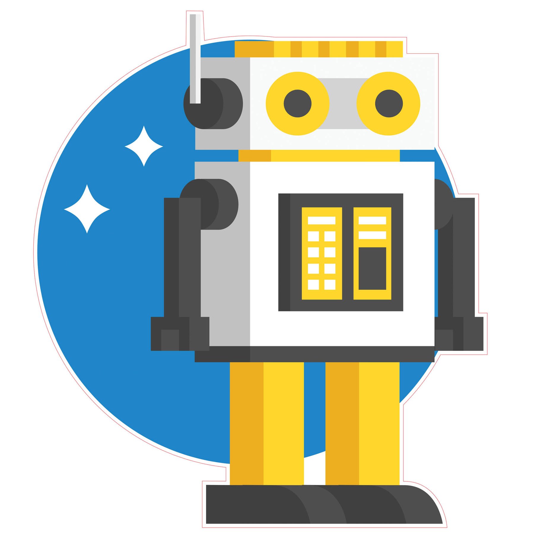 STEM Sticker, Robotics and cyber-physical systems, set I8, 80 cm, sticker 8