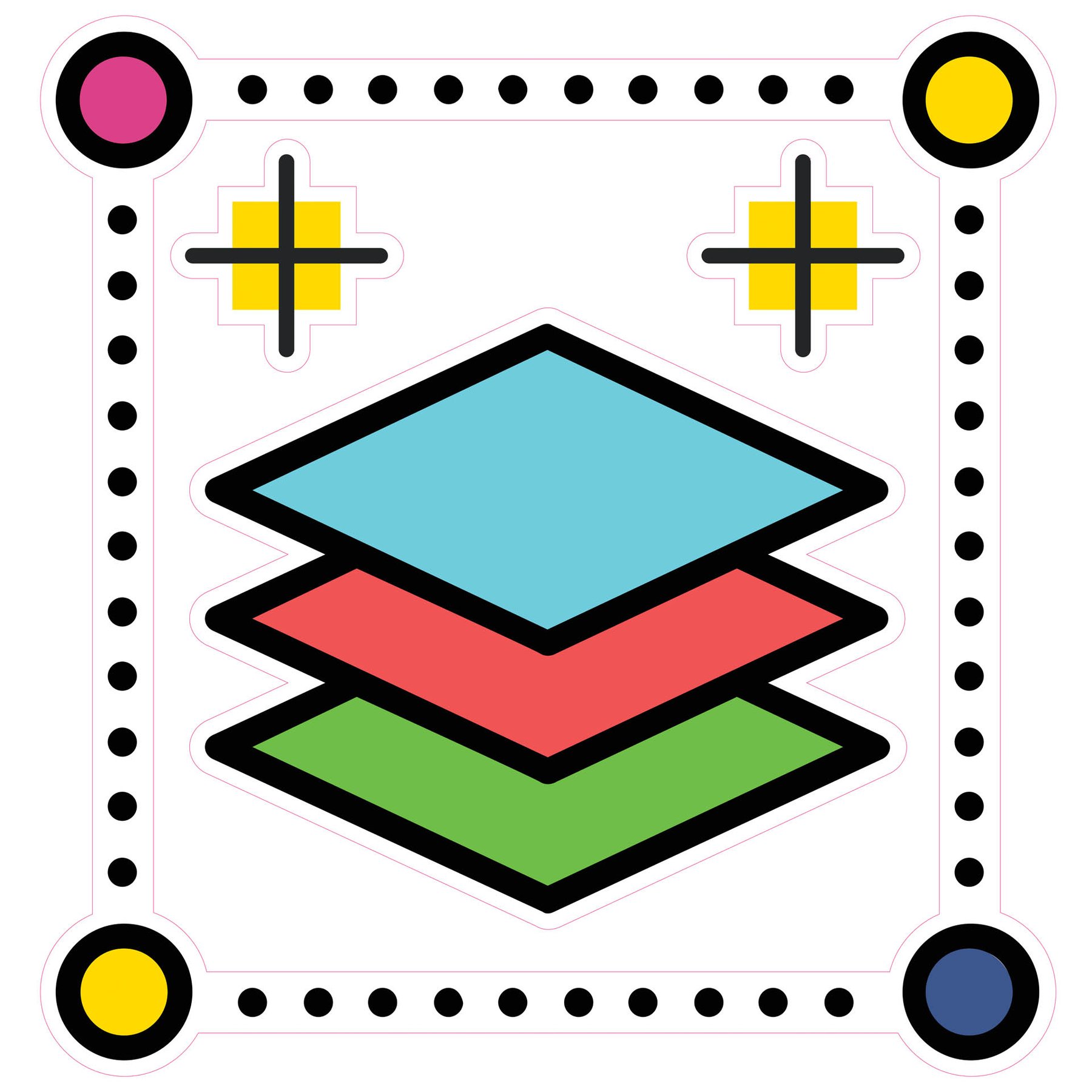STEM Sticker, Design and 3D prototyping, set A1, 100 cm, sticker 10
