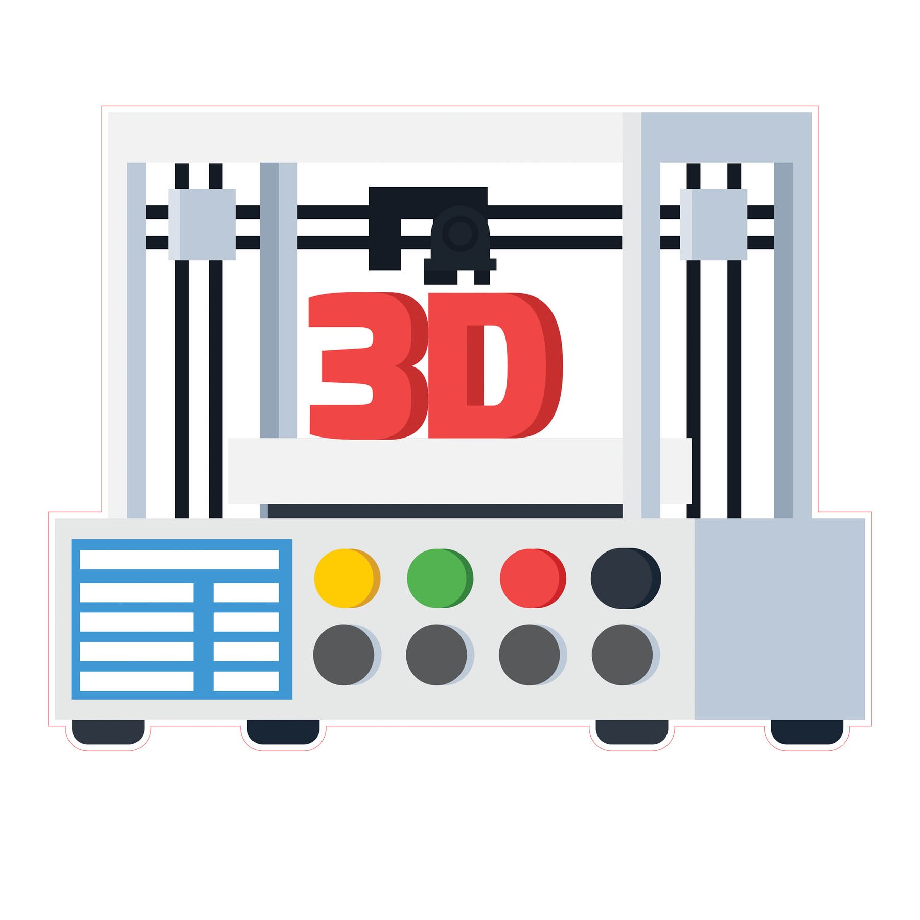 STEM Sticker, Design and 3D prototyping, set A5, 100 cm, sticker 3