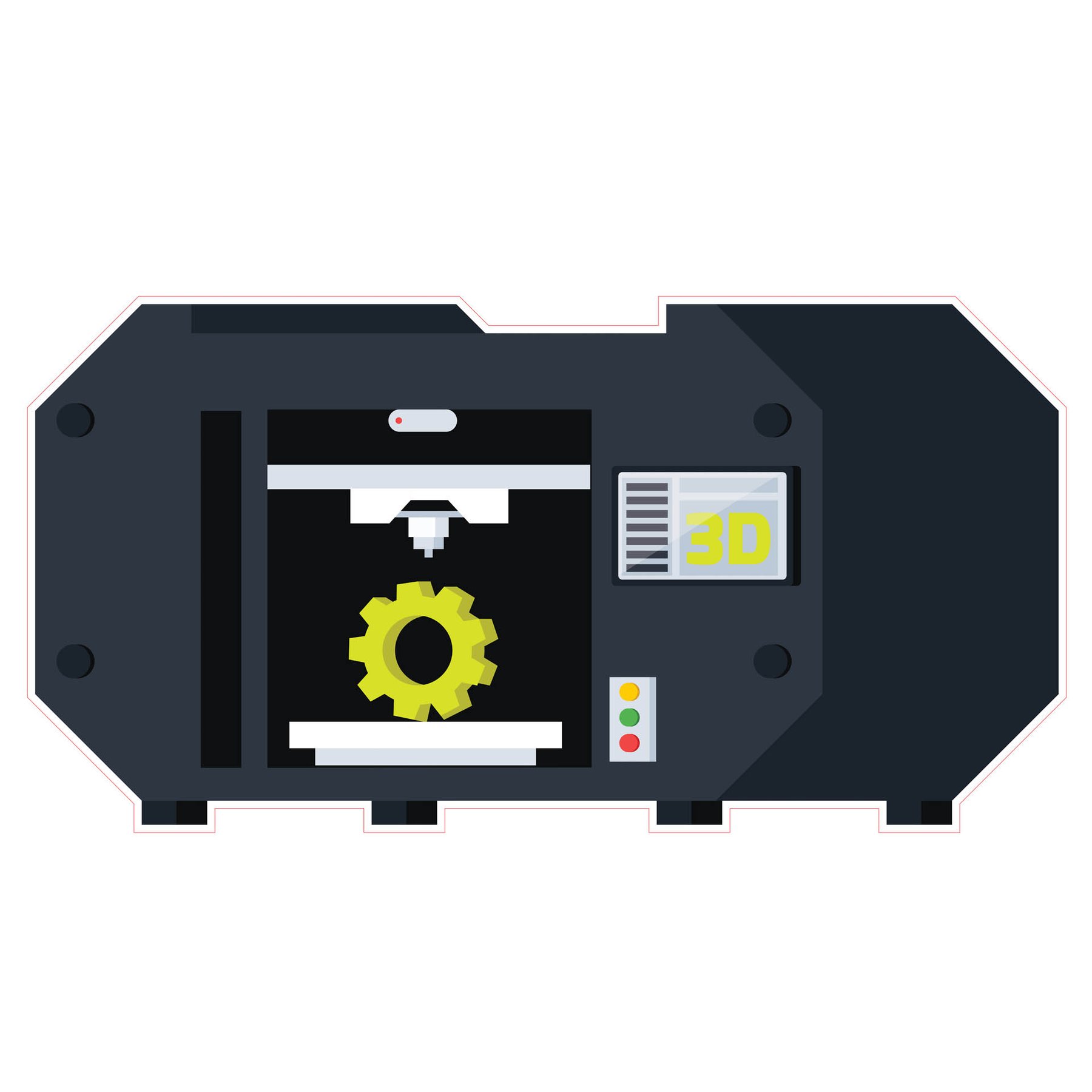 STEM Sticker, Design & 3D prototyping, set A5, 100 cm, sticker 7