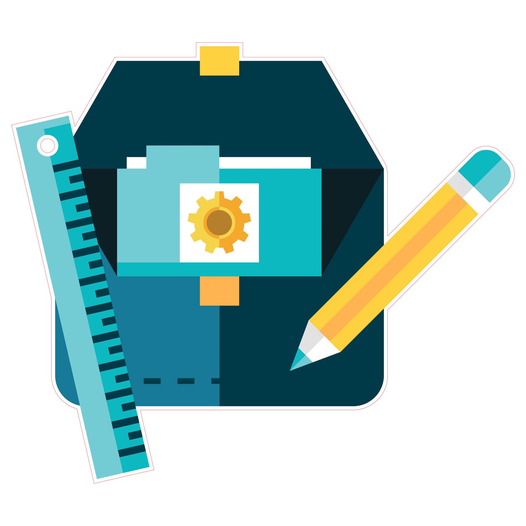 STEM Sticker, Design and 3D Prototyping, Set A6, 100 cm, Sticker 10