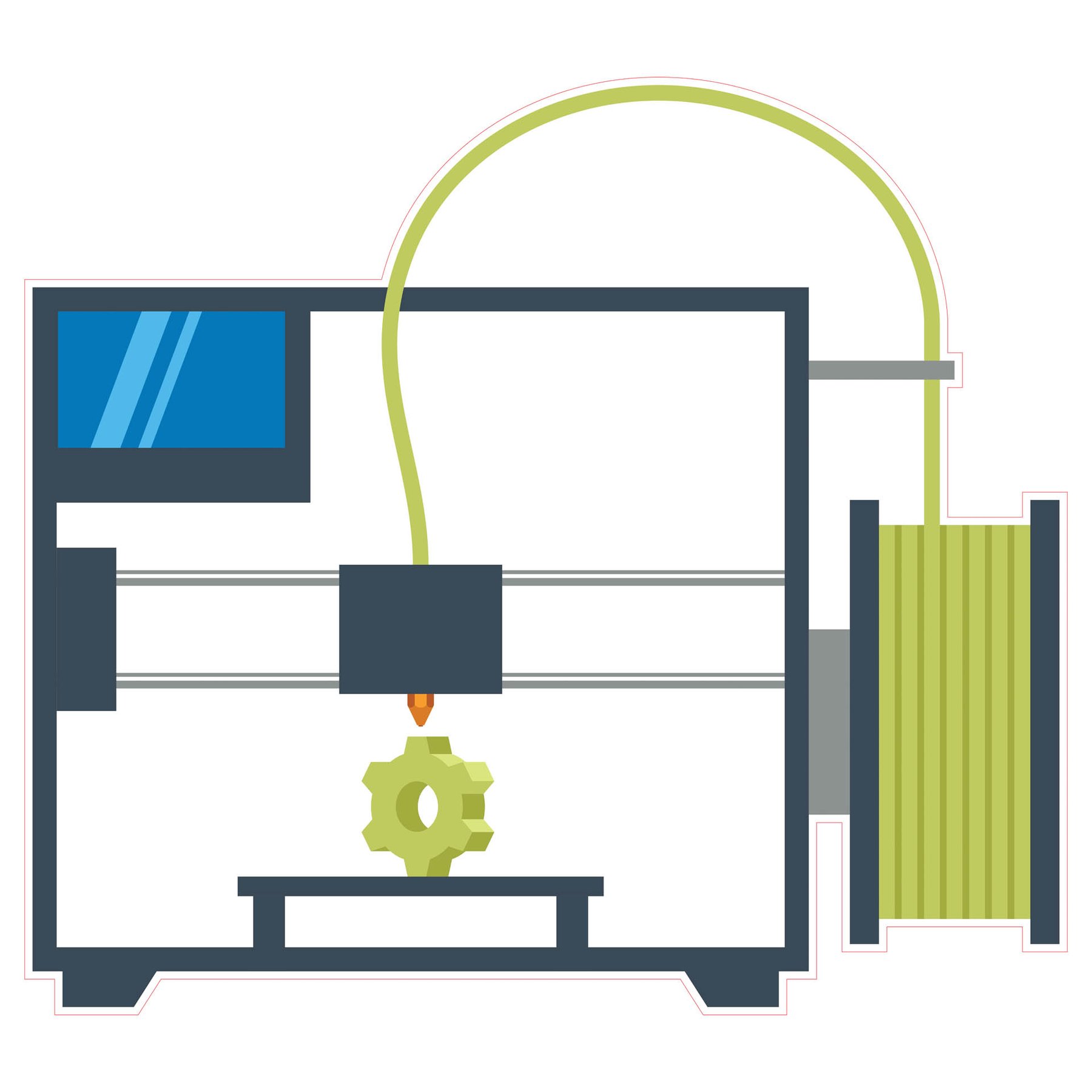 STEM Sticker, Design and 3D Prototyping, set A7, 100 cm, sticker 7