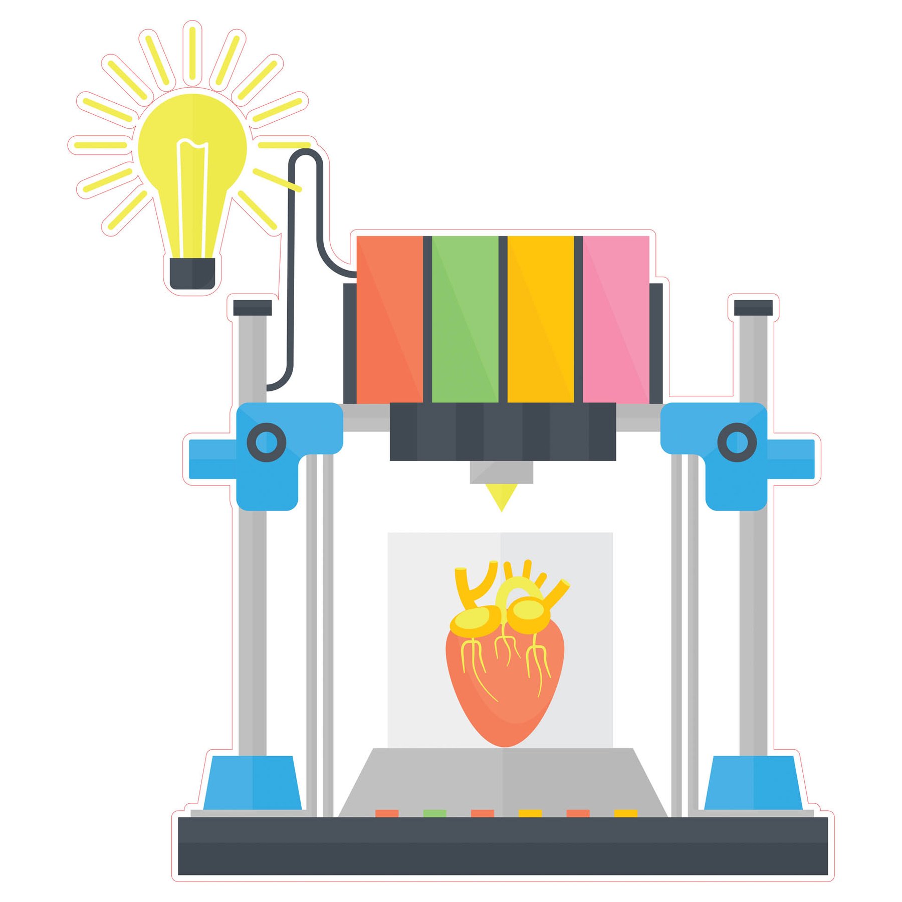 STEM Sticker, Design & 3D Prototyping, set A9, 100 cm, sticker 1