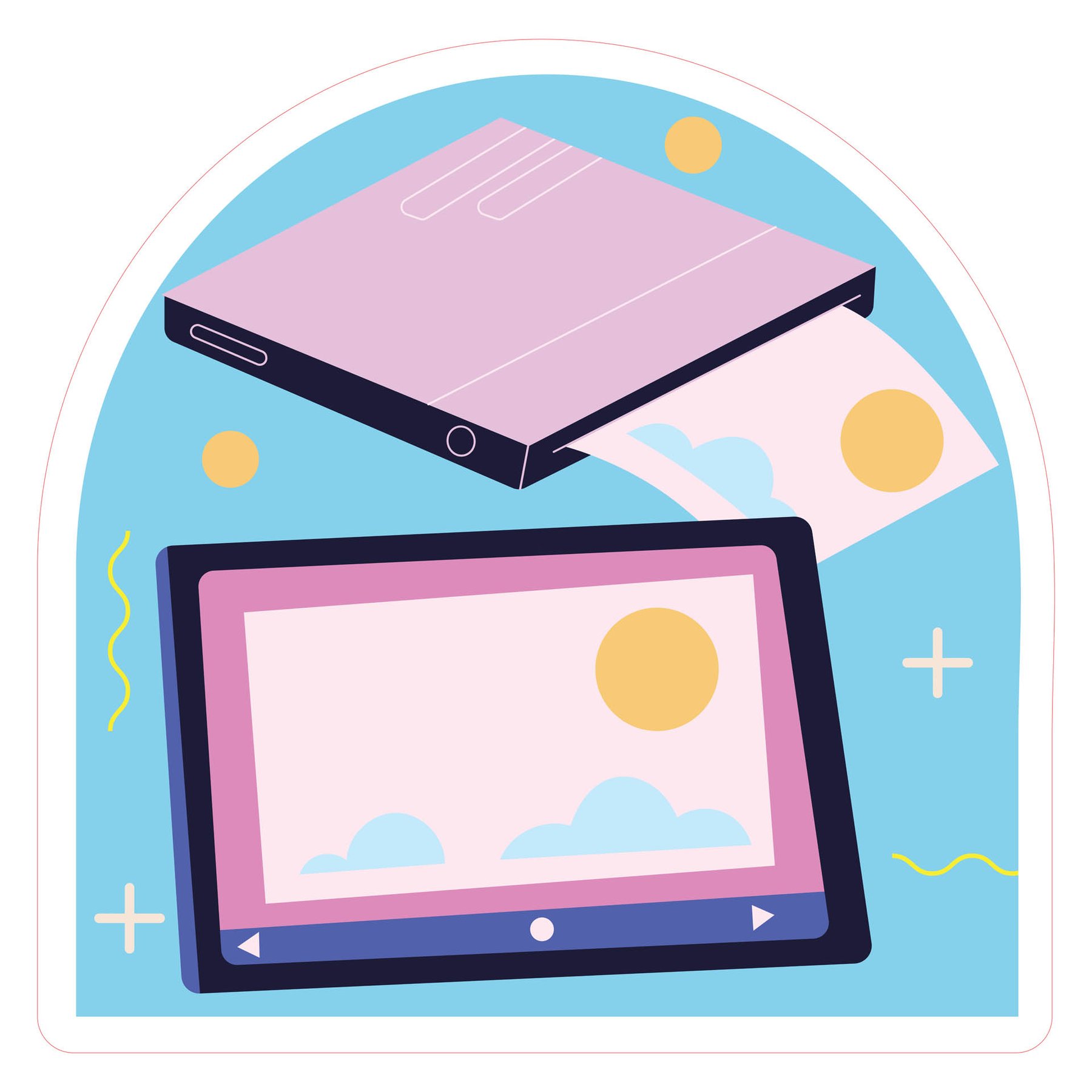 STEM Sticker, Digital arts hall, set B9, 100 cm, sticker 10