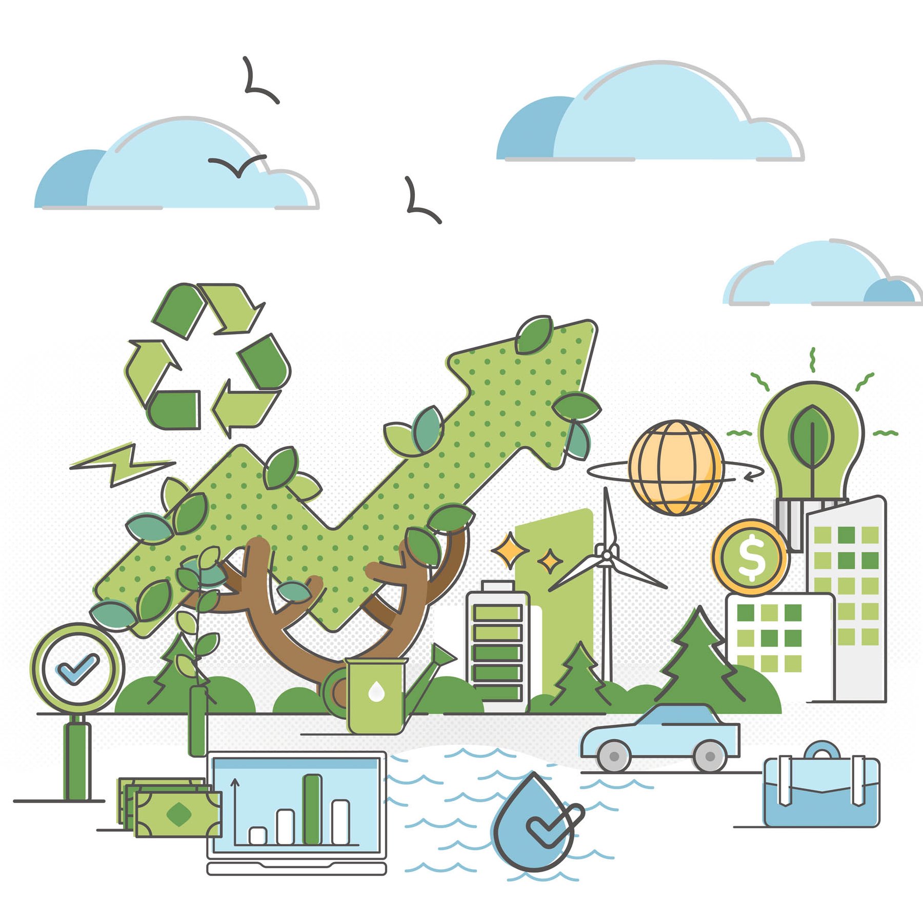 STEM Sticker, Green Technologies and Sustainable Development, set C6, 100 cm, sticker 10